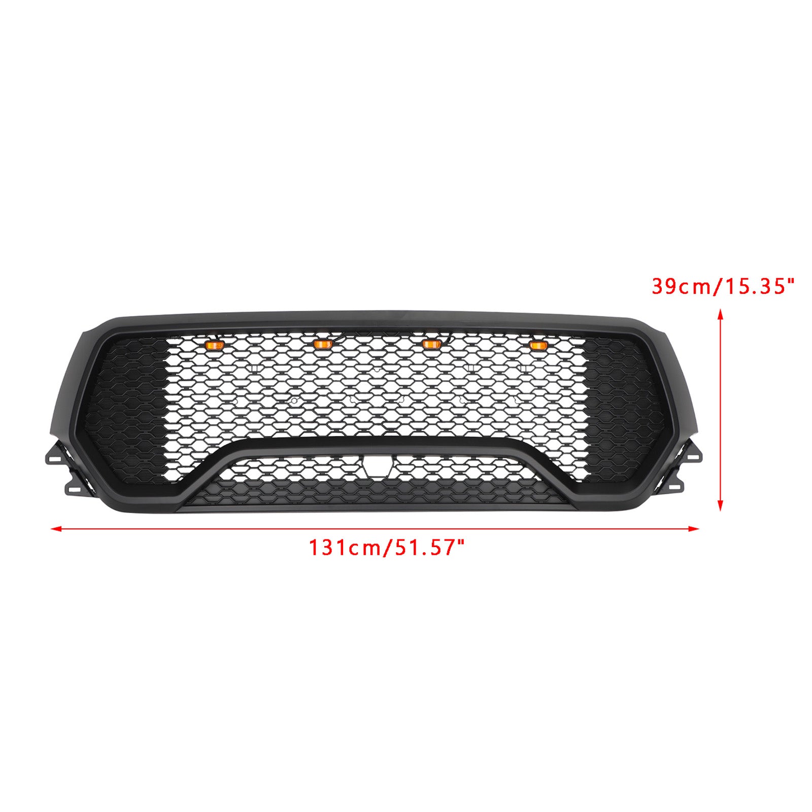 PALASER 2019-2024 Dodge Ram 1500 Trx Style LED Honeycomb Front Upper Hood Grille - Image 13