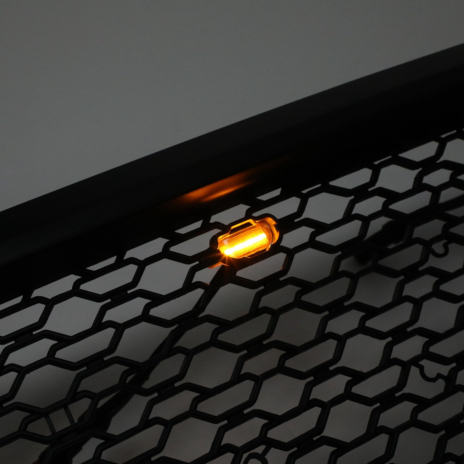 PALASER 2019-2024 Dodge Ram 1500 Trx Style LED Honeycomb Front Upper Hood Grille - Image 6