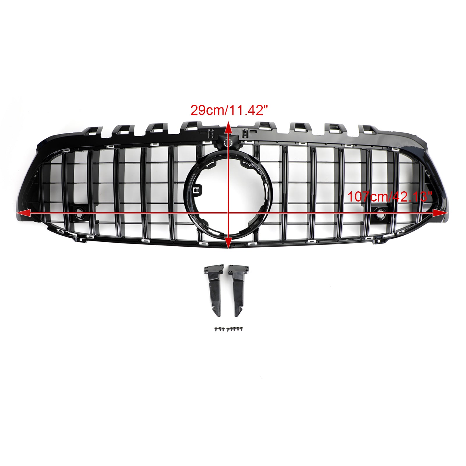 PALASER 2019-2021 Benz A-class W177 Gt Style Front Bumper Grille Black Grill - Image 6