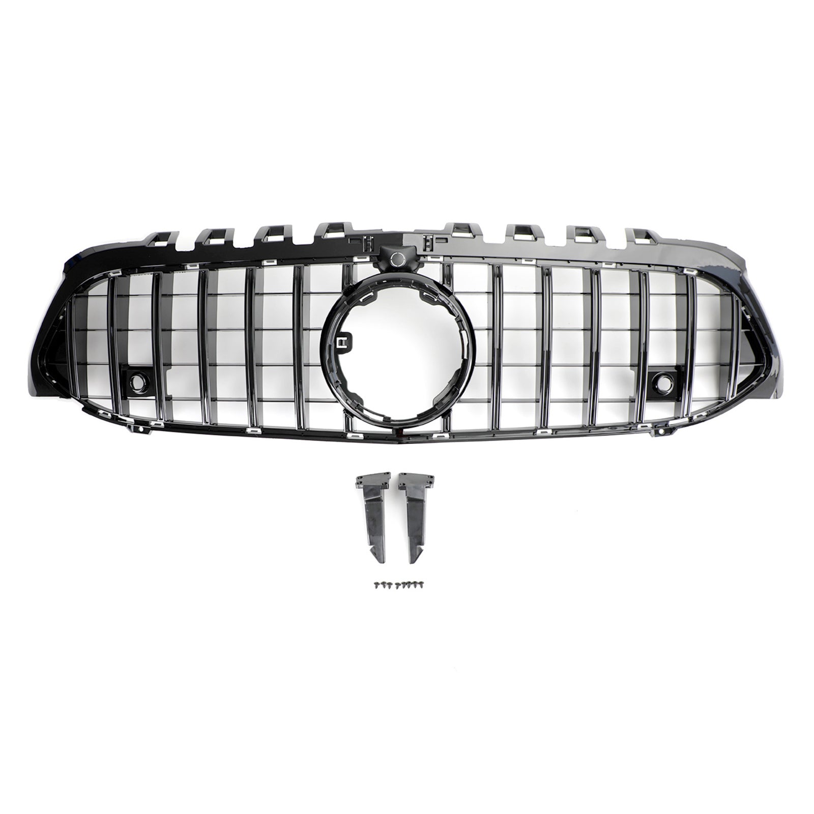 PALASER 2019-2021 Benz A-class W177 Gt Style Front Bumper Grille Black Grill - Image 2