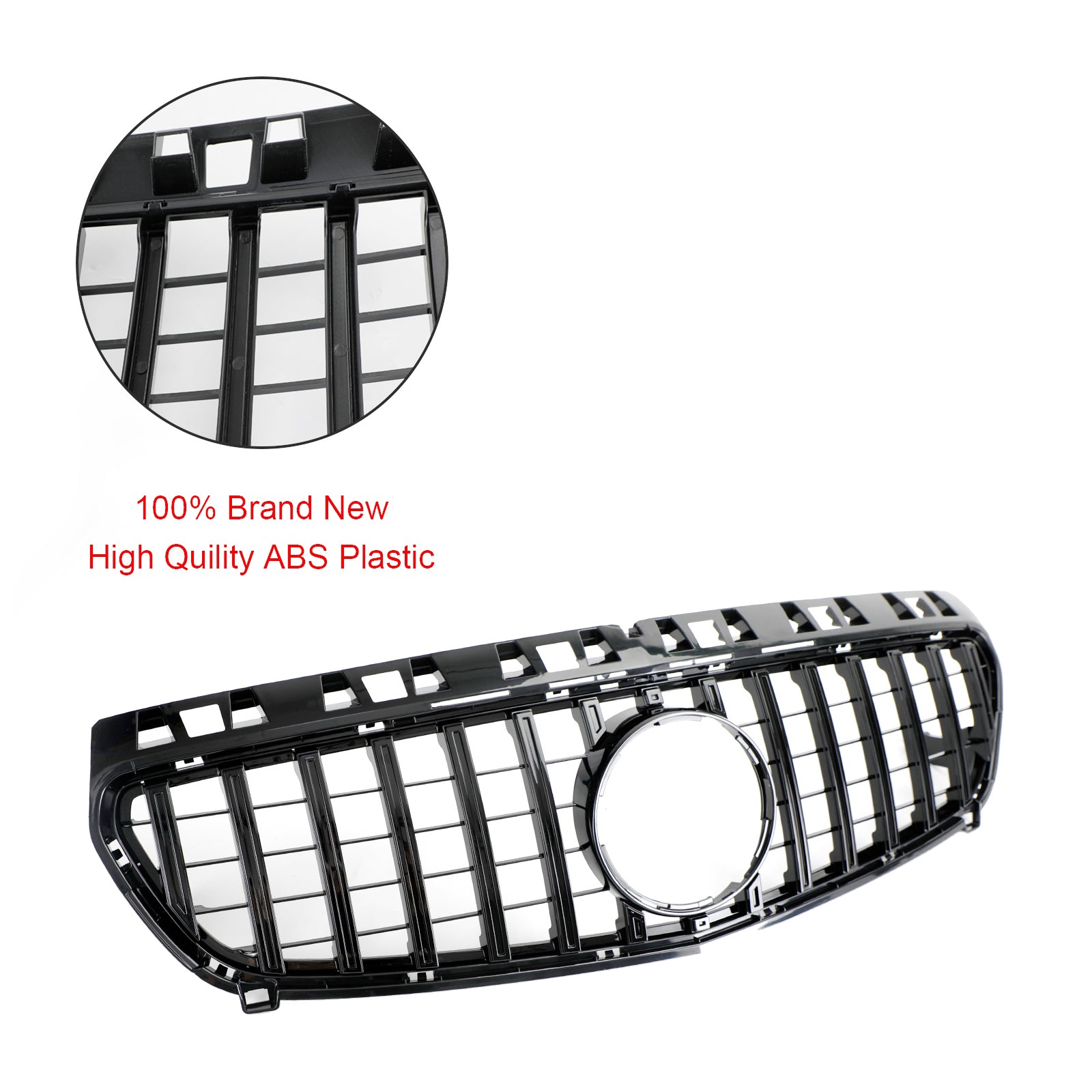 PALASER 2013-2015 Benz W176 A-class Front Bumper Grille Grill Gloss Black - Image 6