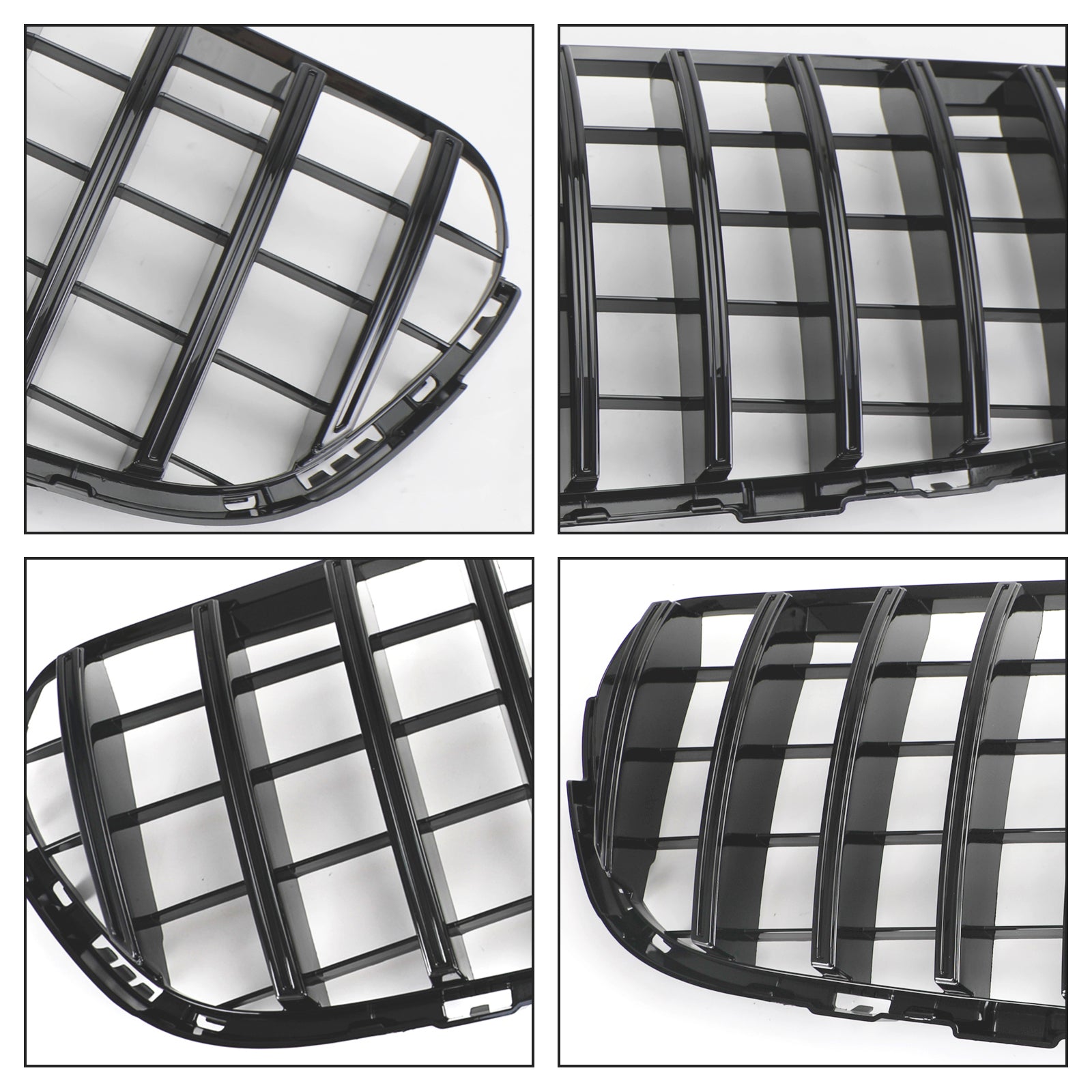 PALASER 2015-2019 Benz W253 Glc-class GLC300 GLC350 Front Bumper Grille Gloss Black Grill With Camera Hole - Image 2
