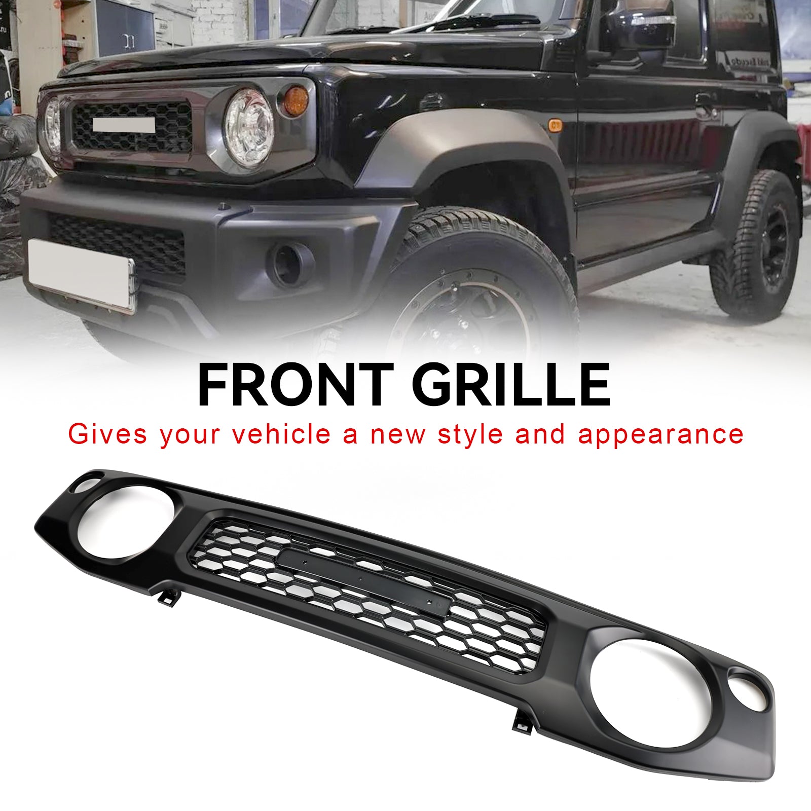 PALASER 2019-2023 Suzuki Jimny JB64 JB74 Honeycomb Front Bumper Grill 9911C78R00ZSC - Image 4
