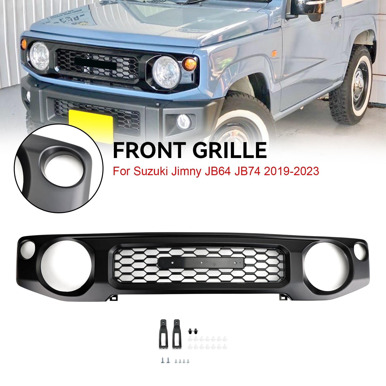 PALASER 2019-2023 Suzuki Jimny JB64 JB74 Honeycomb Front Bumper Grill 9911C78R00ZSC