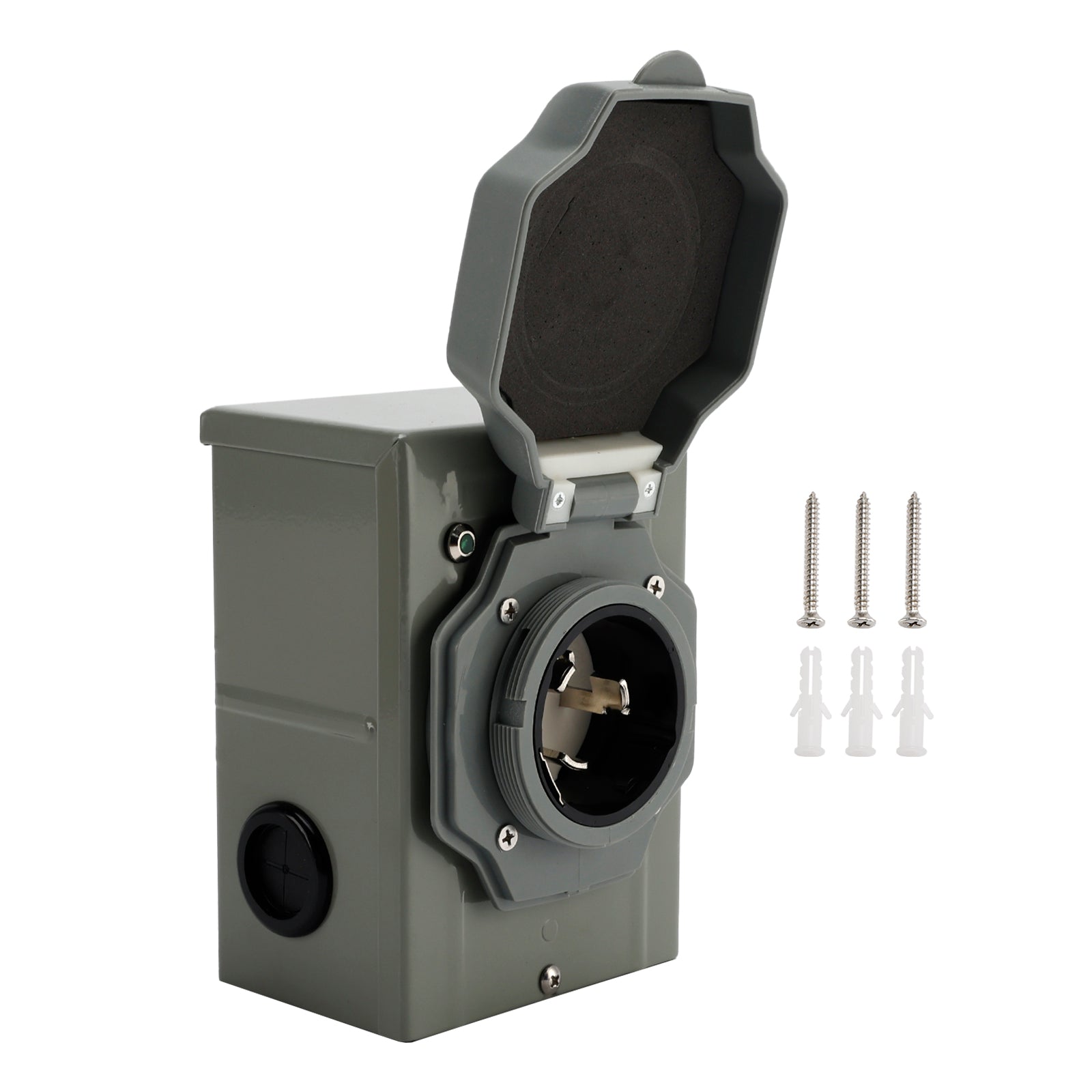PALASER Rv 50 Amp Power Inlet Box Outdoor Receptacle 3 Prong Locking Plug With LED Light - Image 8