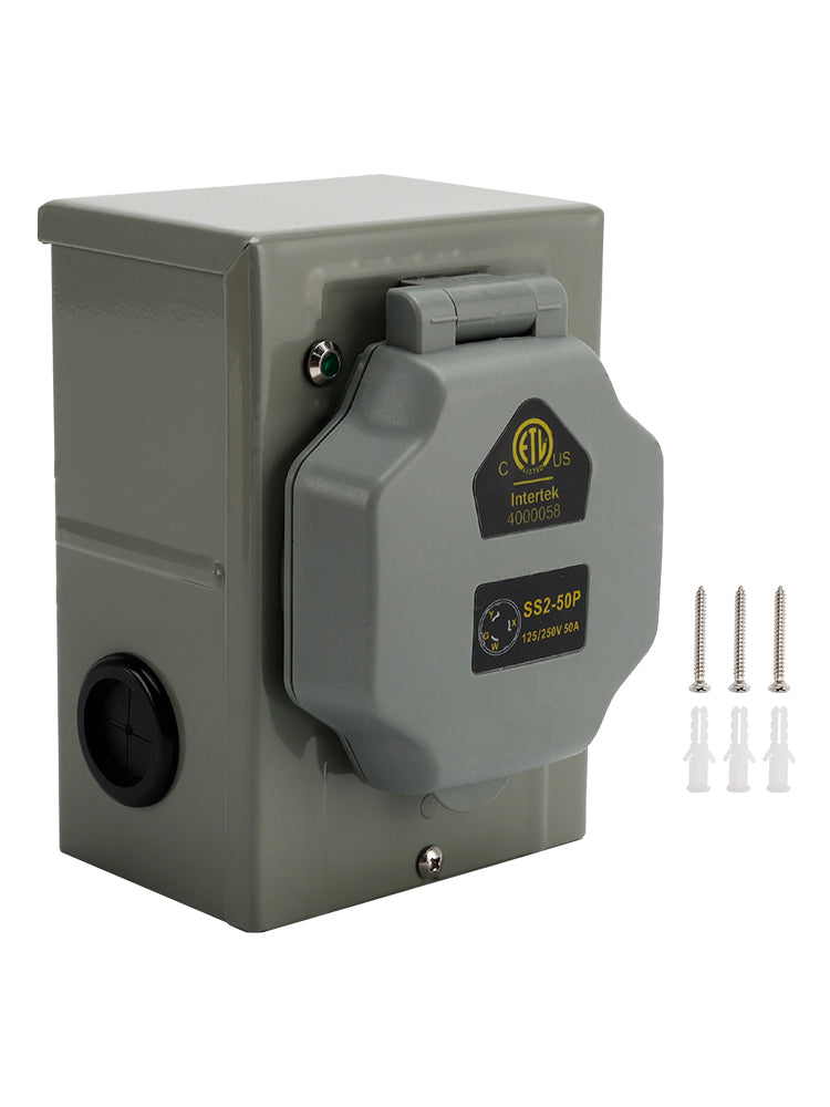 PALASER Rv 50 Amp Power Inlet Box Outdoor Receptacle 3 Prong Locking Plug With LED Light - Image 18