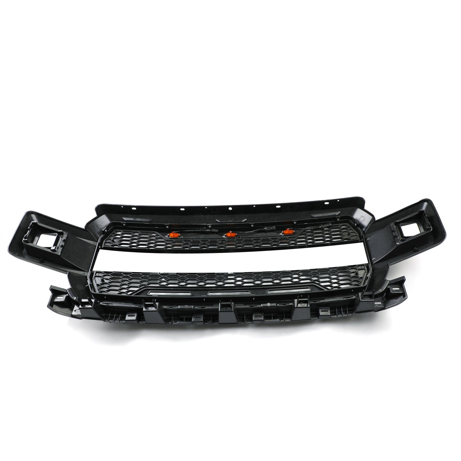 PALASER F150 2018-2020 Raptor Style Honeycomb Grill With Amber LED Grille Replacement Kit - Image 6