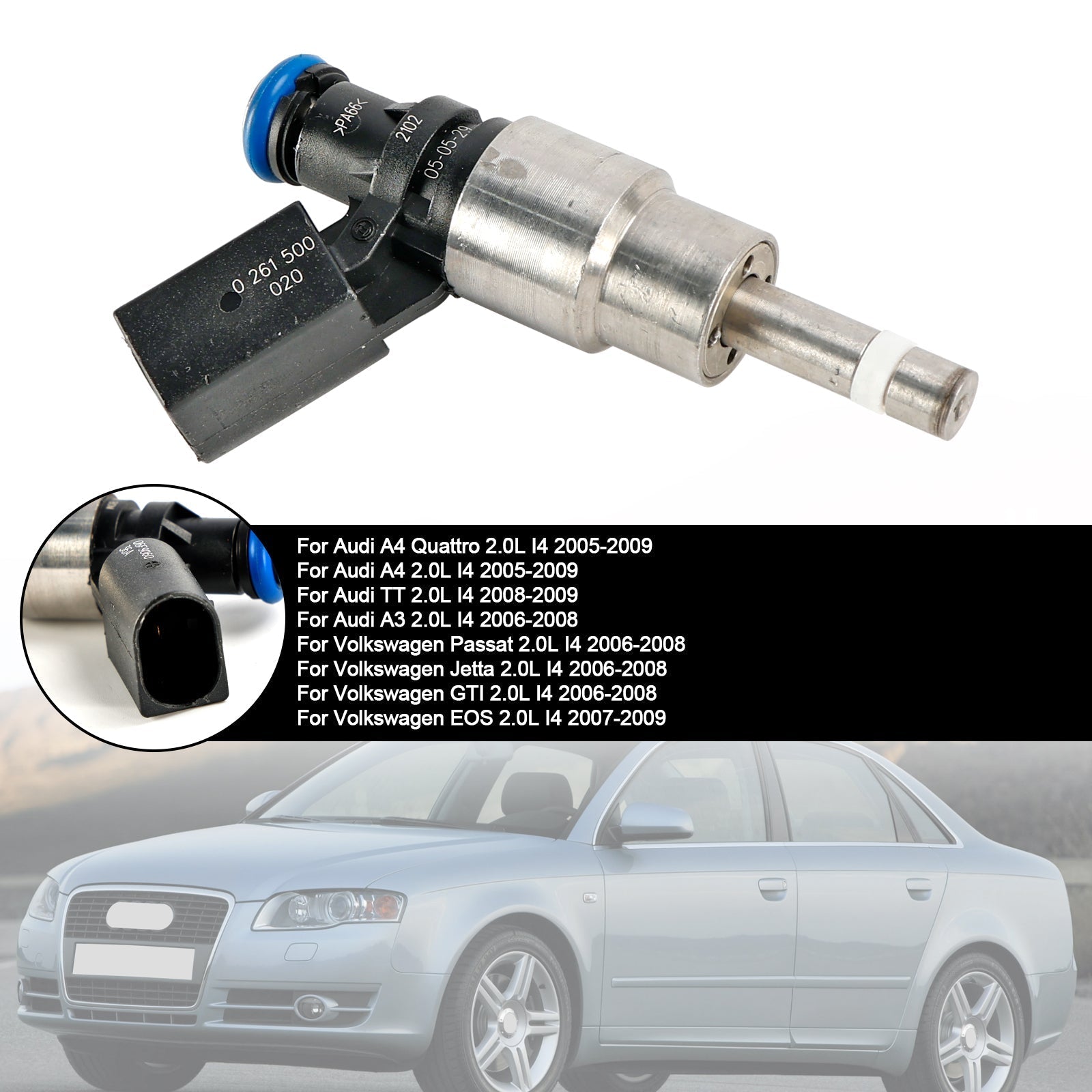 PALASER 2006-2008 Volkswagen Jetta 2.0L I4 Fuel Injector 06F906036A 0261500025 - Image 4