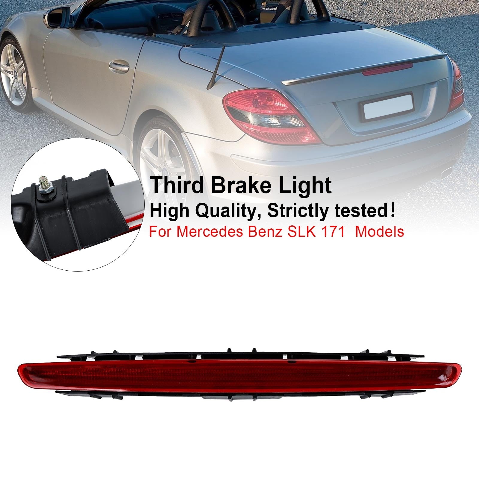 PALASER Benz Slk 171 Models 3rd Third Brake Light A1718200056 - Image 6