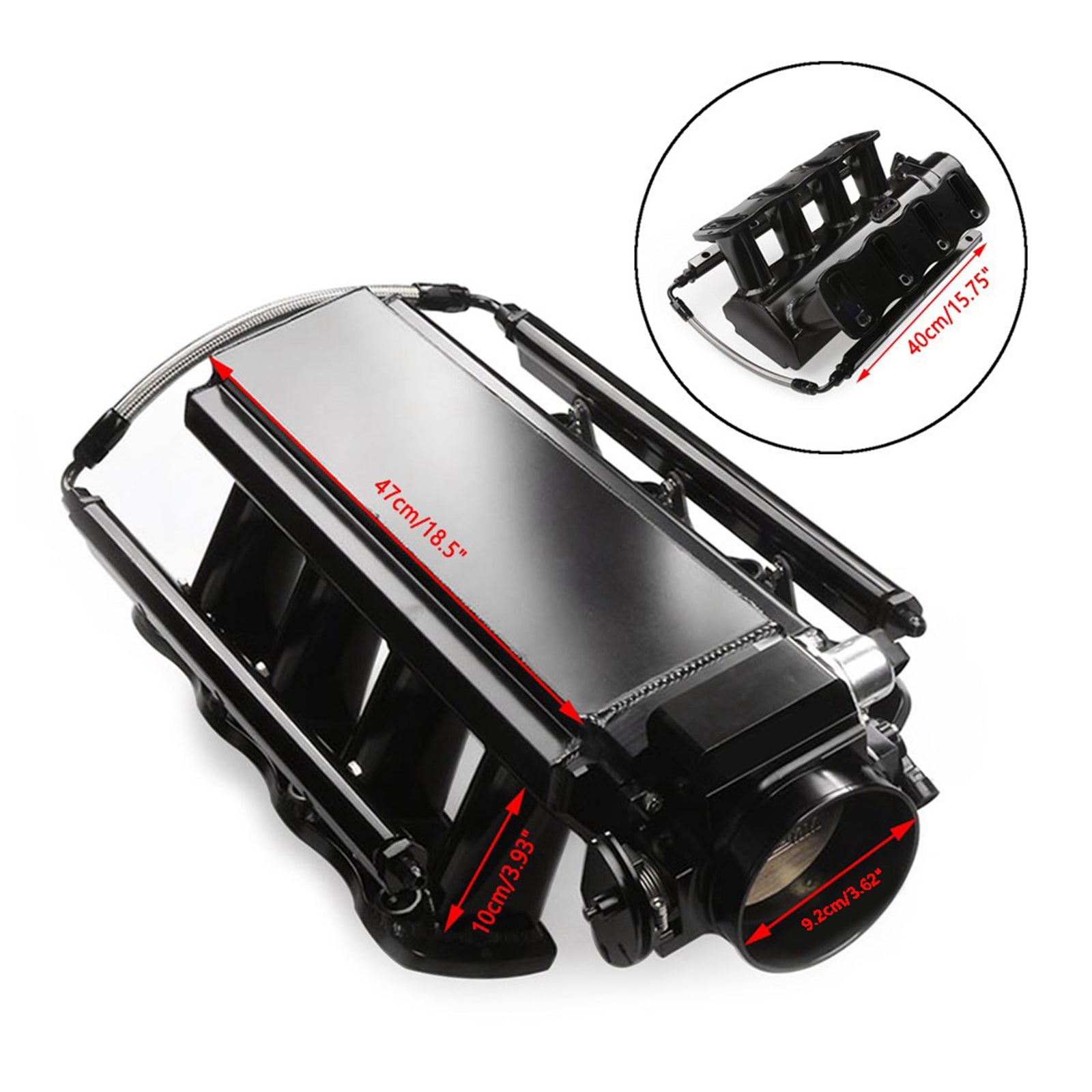 PALASER 92MM Intake Manifold W/ Fuel Rails Cathedral Port Fit LS1 LS2 LS6 6.0L 5.3L 4.8L - Image 7
