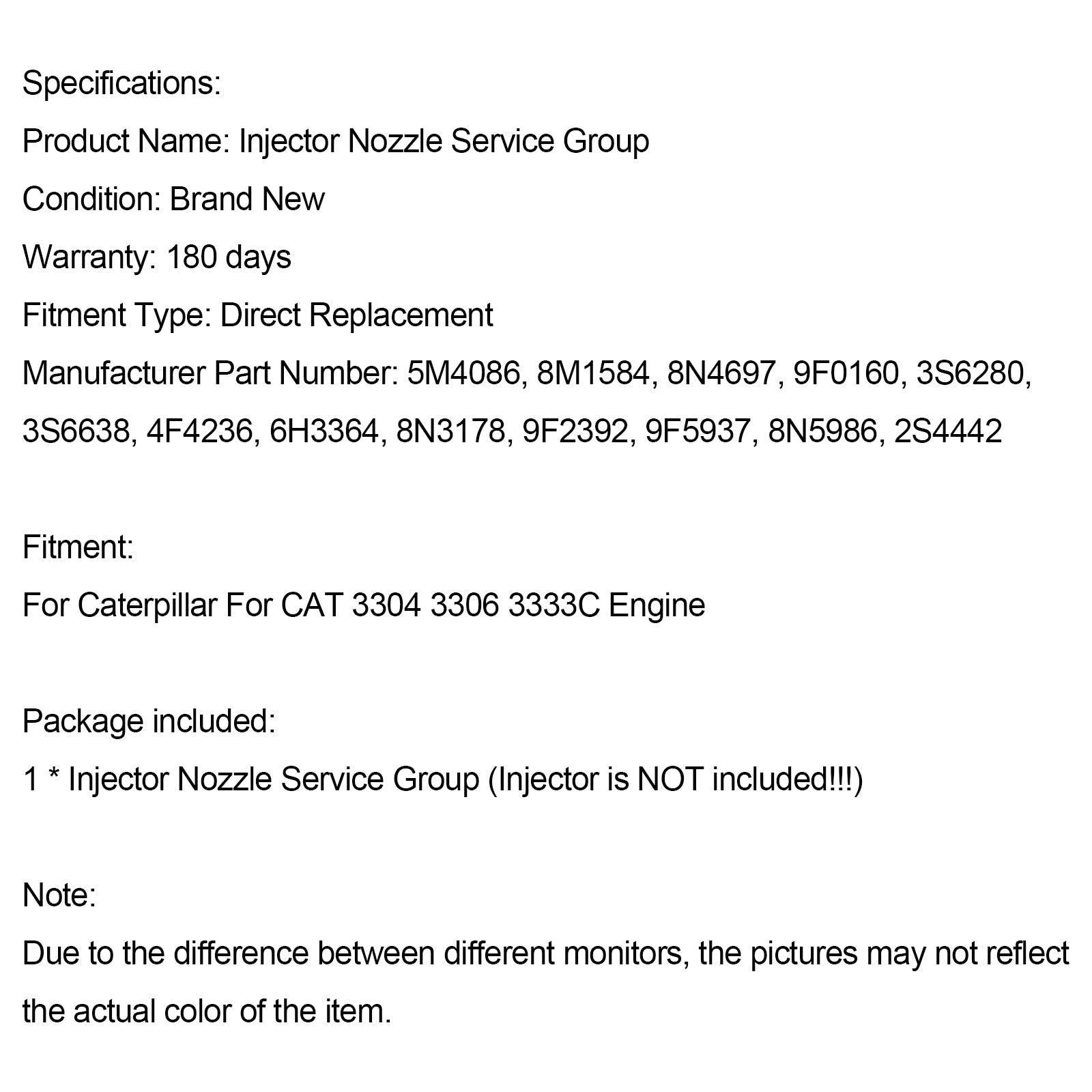 PALASER Caterpillar For Cat 3304 3306 3333C Engine Fuel Injector Nozzle 5M4086 8M1584 8N4697 9F0160 - Image 13