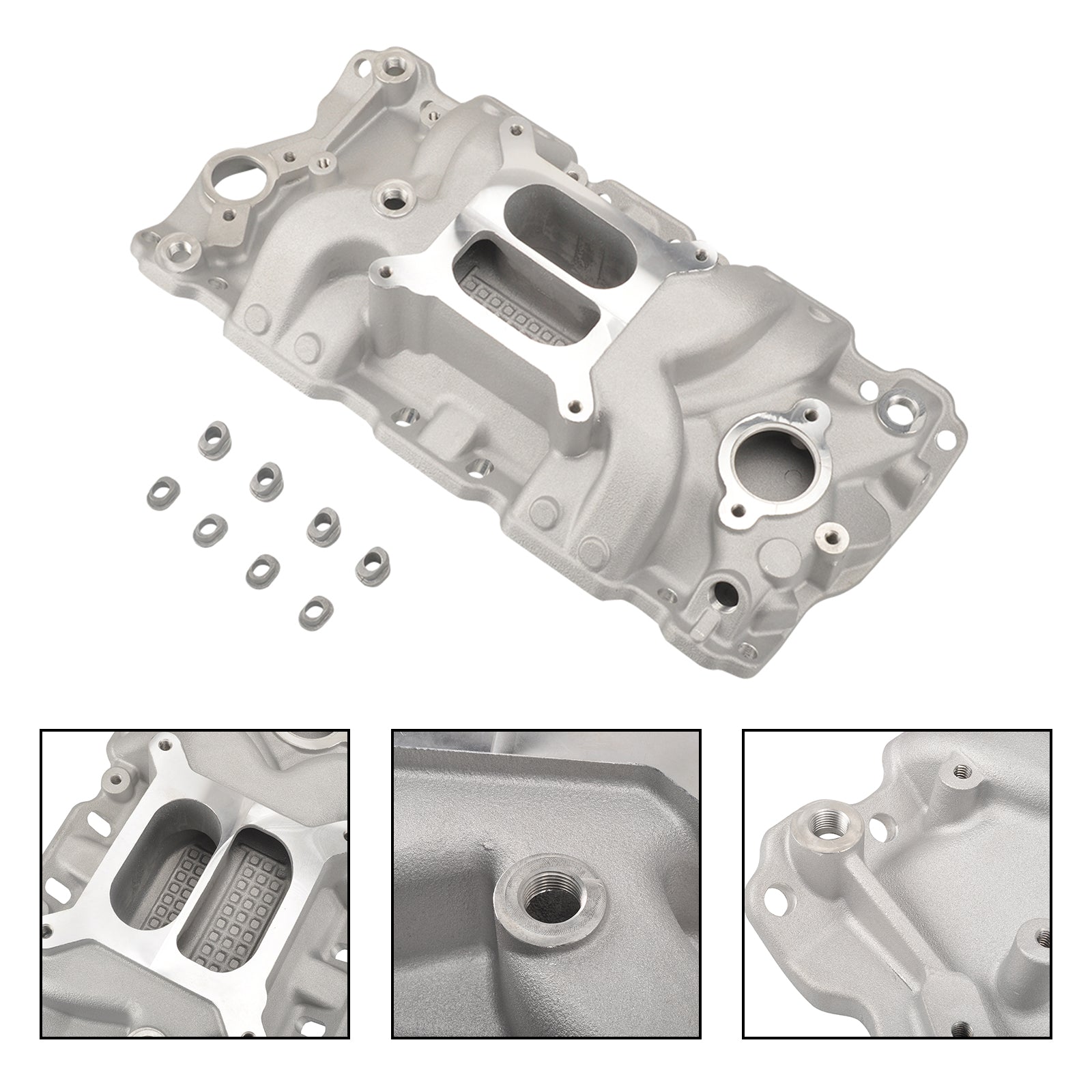 PALASER Dual Plane Intake Manifold Fit Chevy Small Block 305 327 350 400 57-86 High Rise - Image 9