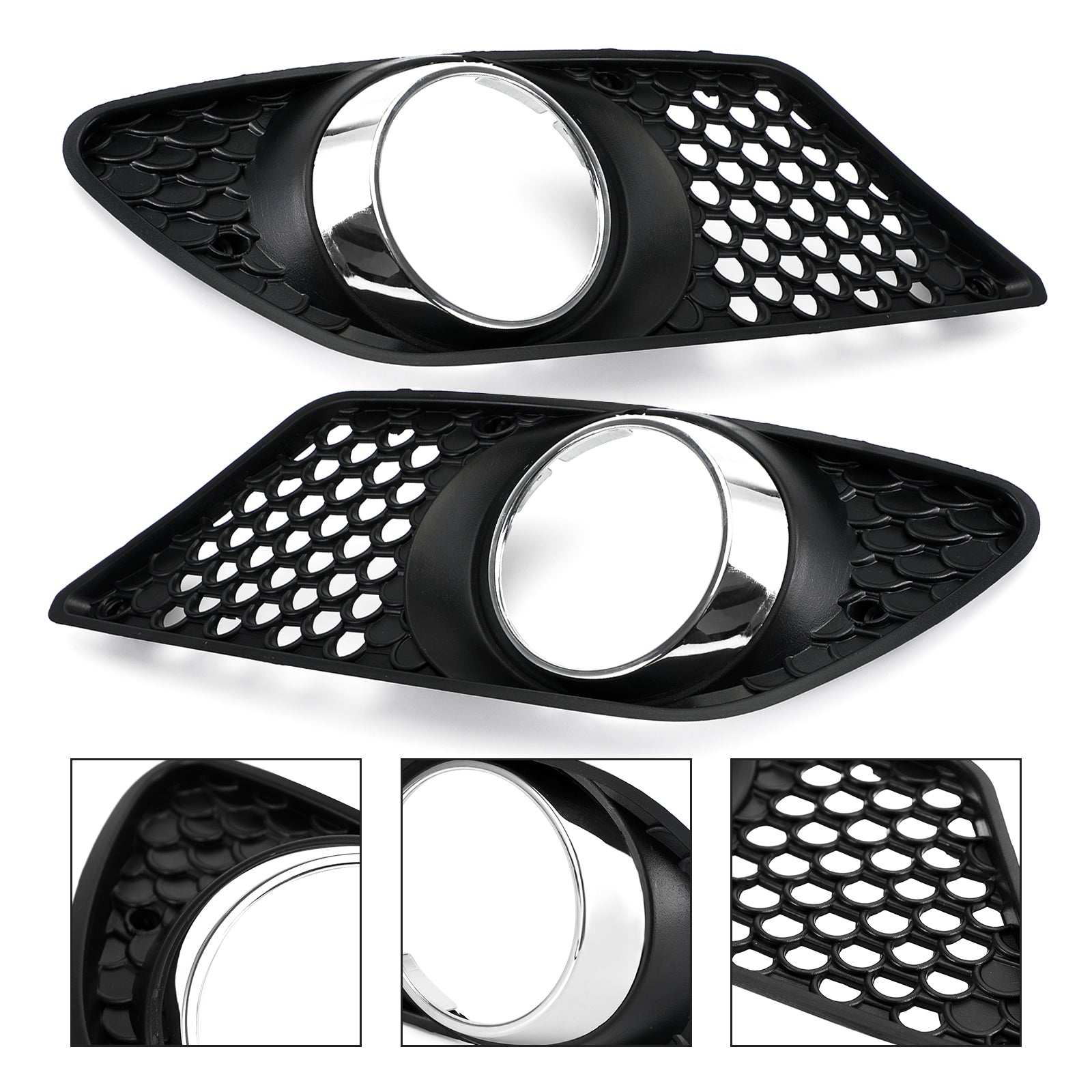 PALASER 2008-2010 Benz C-class W204 Pair Front Bumper Fog Light Grill - Image 10