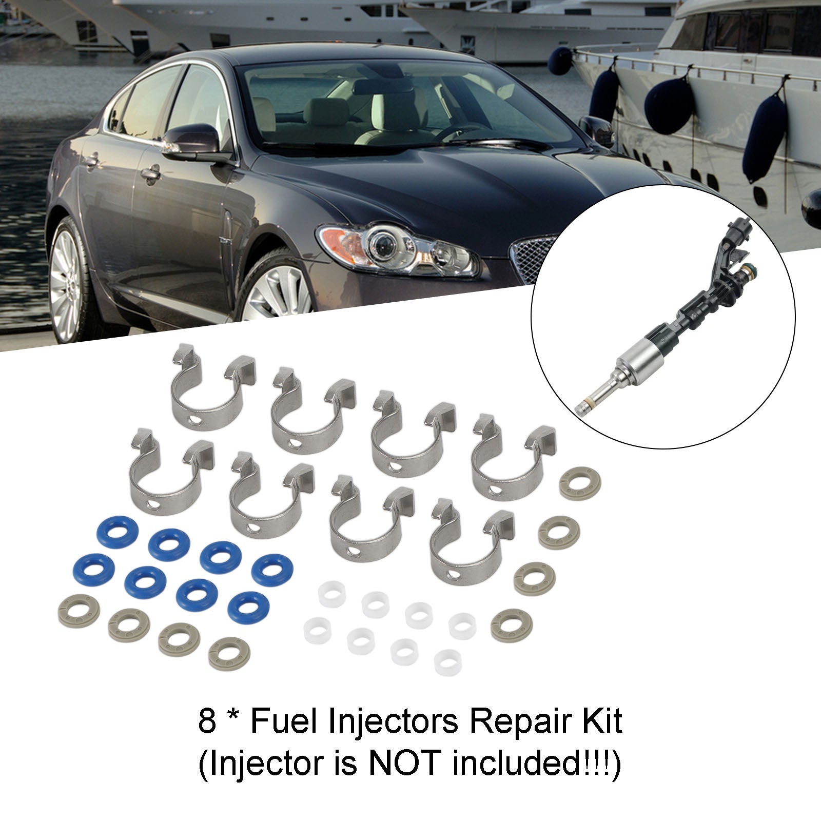 PALASER 8PCS Fuel Injectors Repair Seal Kit 0261500105 FJ1161 For Jaguar/range Rover 5.0L V8 - Image 7