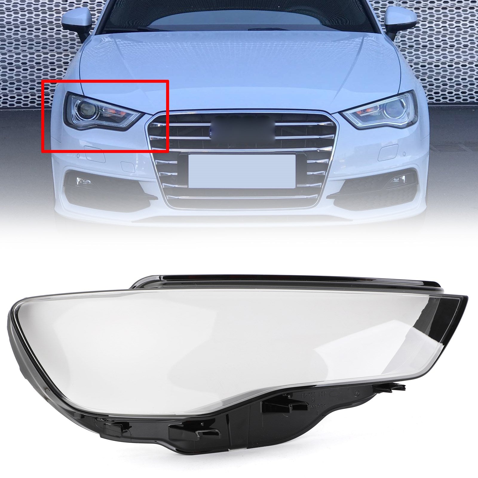 PALASER 2013-2016 Audi A3 8V0941004 8V0941003 Left&right Headlight Cover Headlamp Lens Clear - Image 21