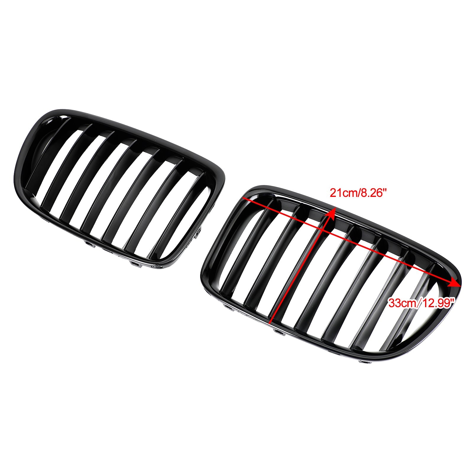 PALASER 2009-2014 BMW X1 E84 Gloss Black Front Hood Kidney Grill 51112993305 51112993306 51112993307 - Image 4