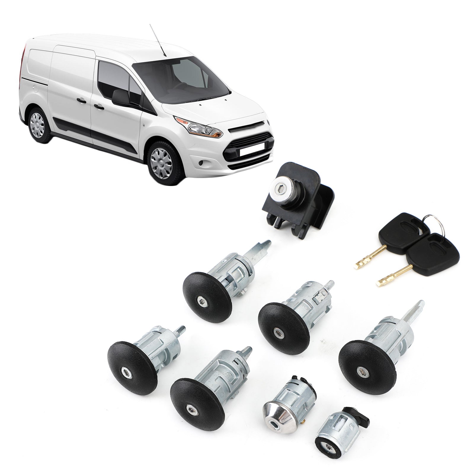 PALASER Transit Connect Lock Set Fit For 02-07 Ford With Bonnet Fuel Door Lock - Image 3