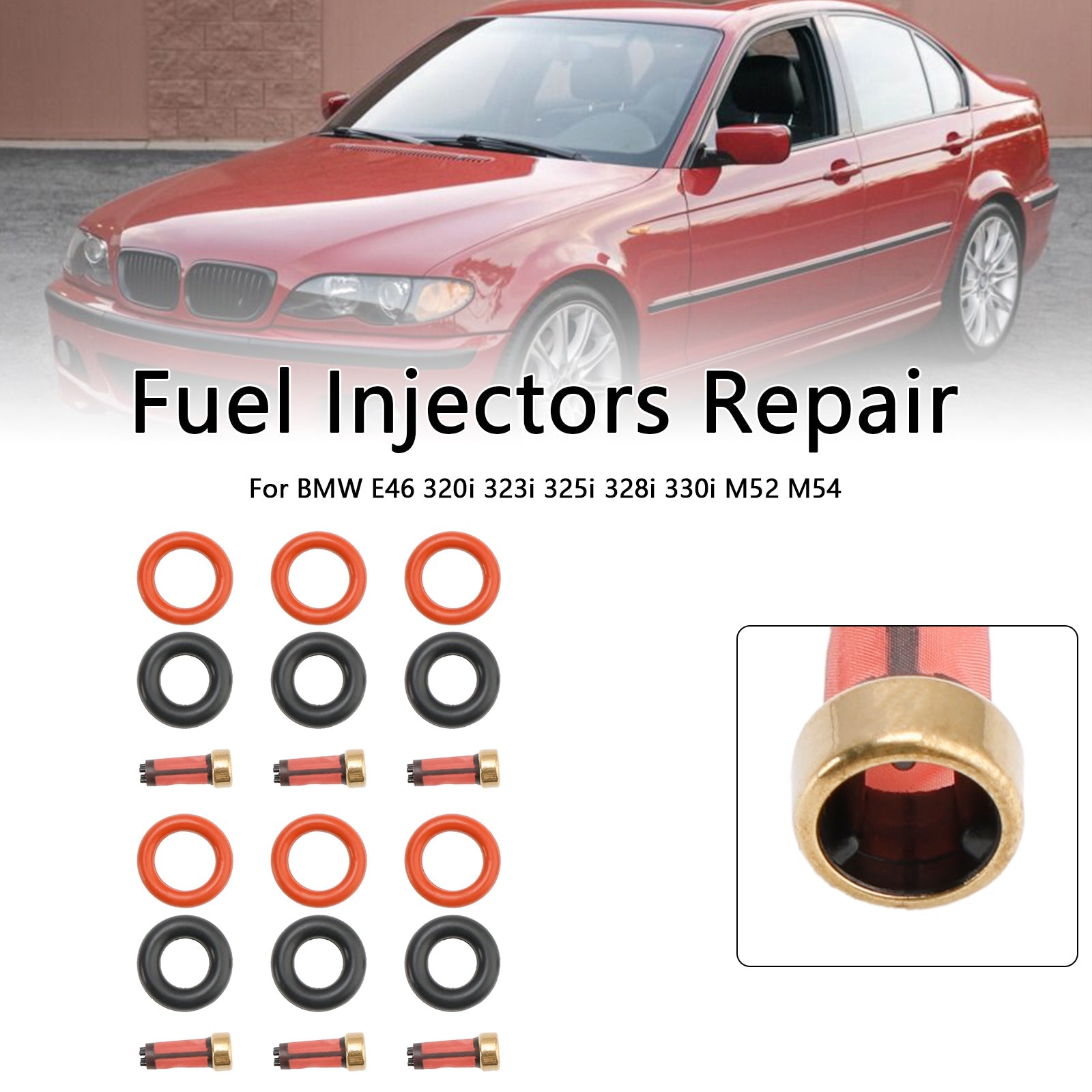 PALASER BMW E46 320i 323i 325i 330i Fuel Injector Repair Kits 13537546244 13641437486 - Image 2
