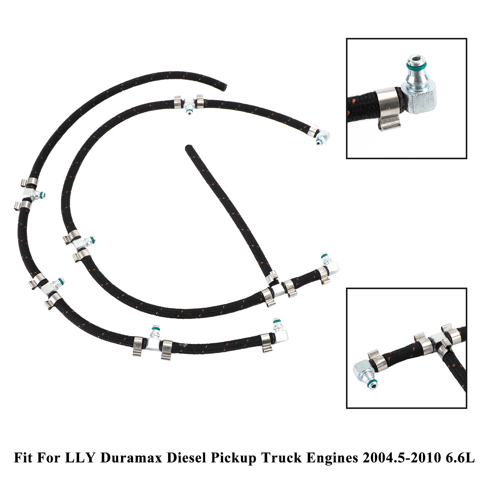 PALASER 2004.5-2010 Lly Duramax Diesel Pickup Truck Engines 6.6L Fuel Injector Return Line Kit 97328733 98062291 - Image 11