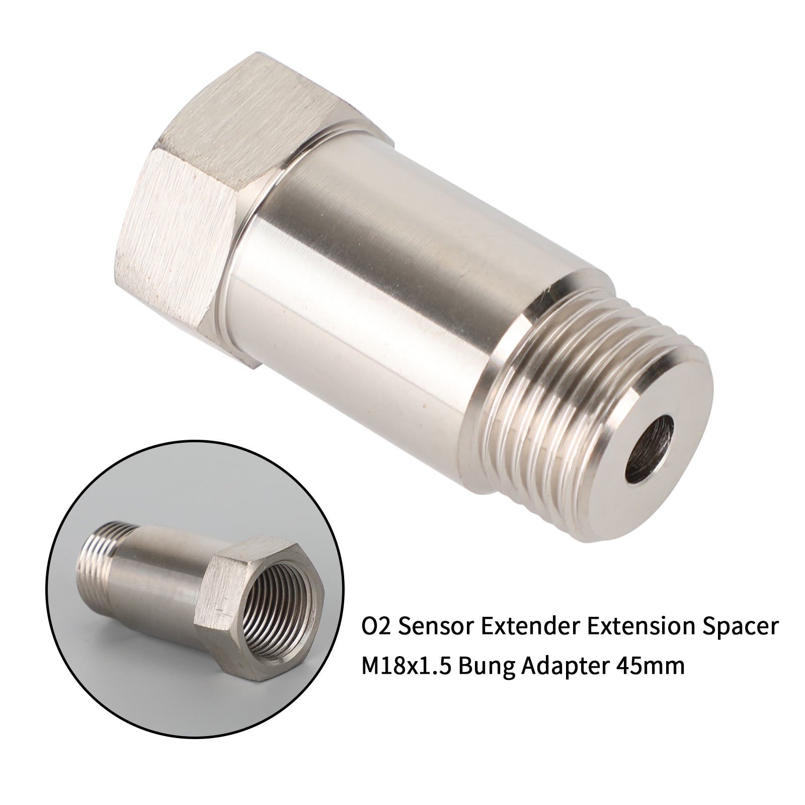 PALASER M18*1.5 Cel Check Engine Light O2 Sensor Test Pipe Extension Extender Adapter Spacer 45mm - Image 3