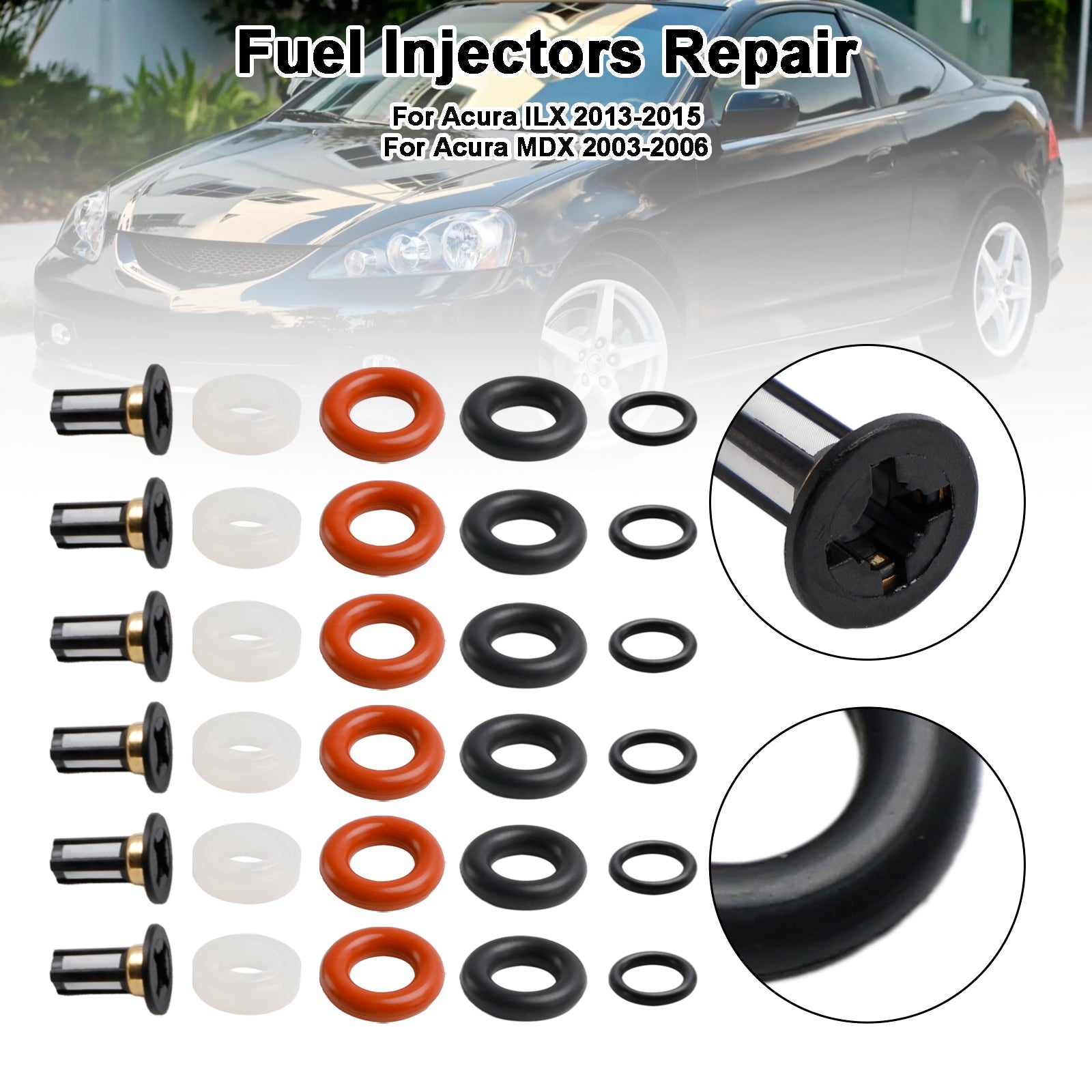 PALASER 2005-2017 Honda Odyssey Fuel Injector Repair Kit FJ485 - Image 3