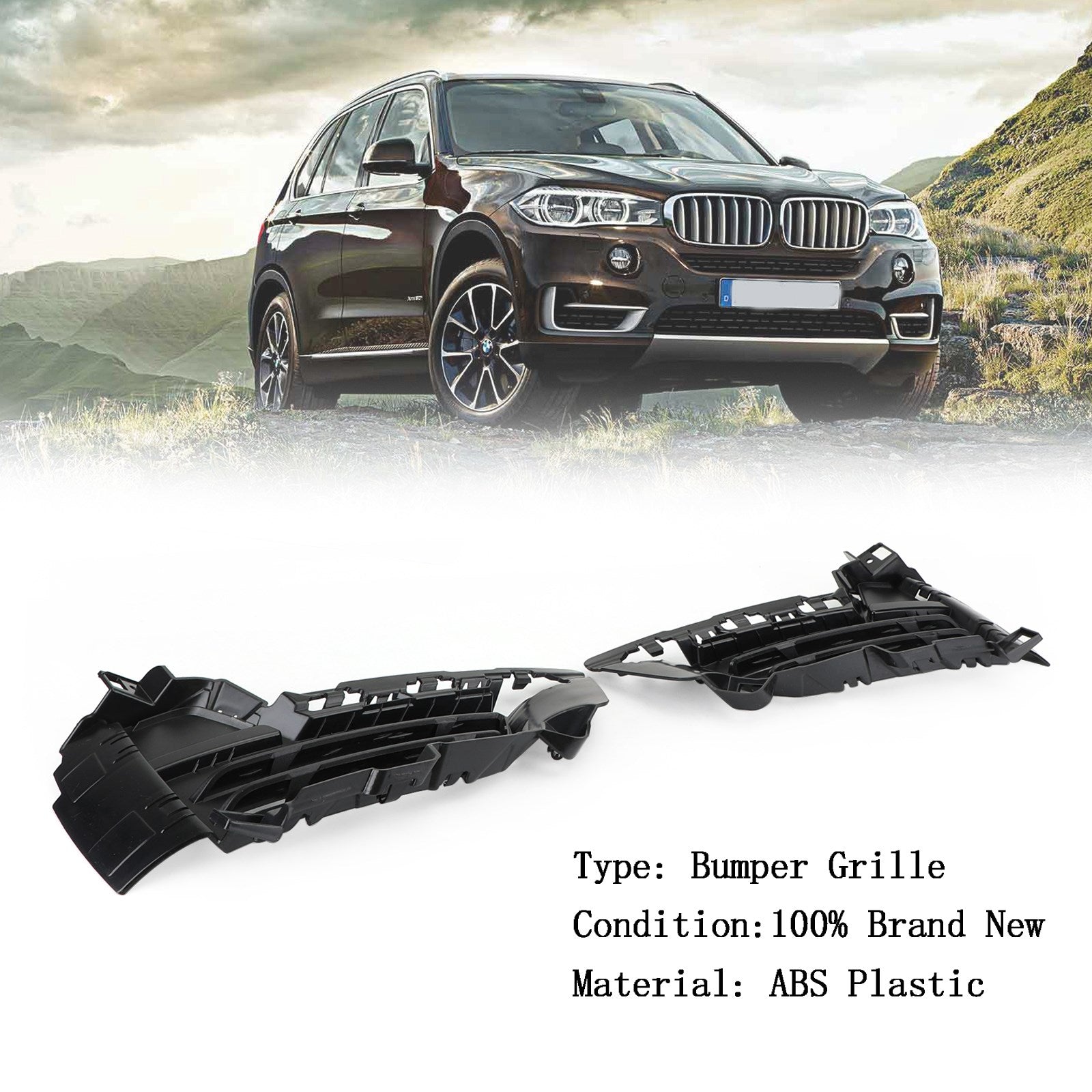 PALASER 14-18 BMW X5 F15 51117307993 51117307994 Front Bumper Lower Left & Right Mesh Grille Grill - Image 4