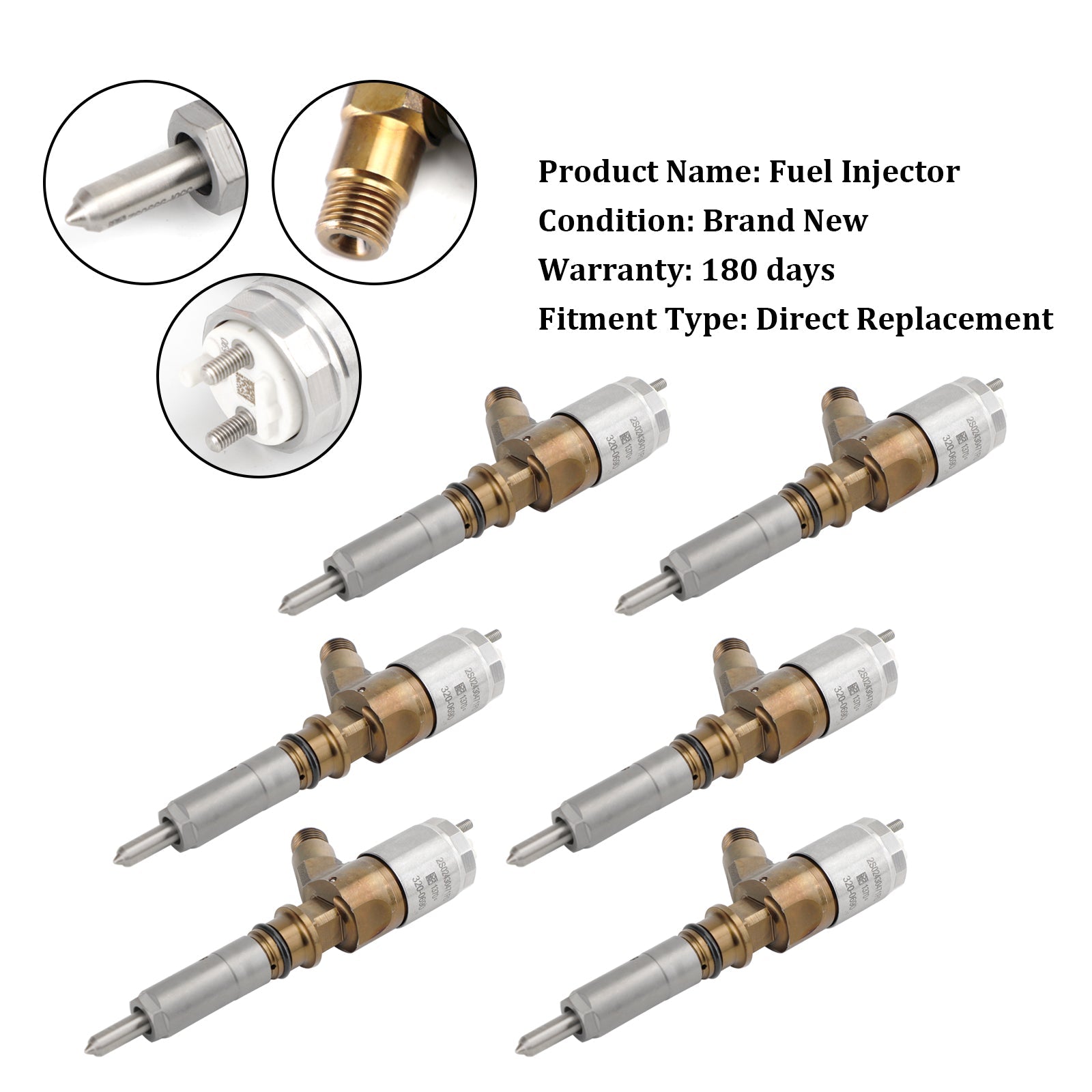 PALASER Cat For Caterpillar Perkins C6.6 6PS Fuel Injectors 306-9390 2645A749 320-0690 - Image 13