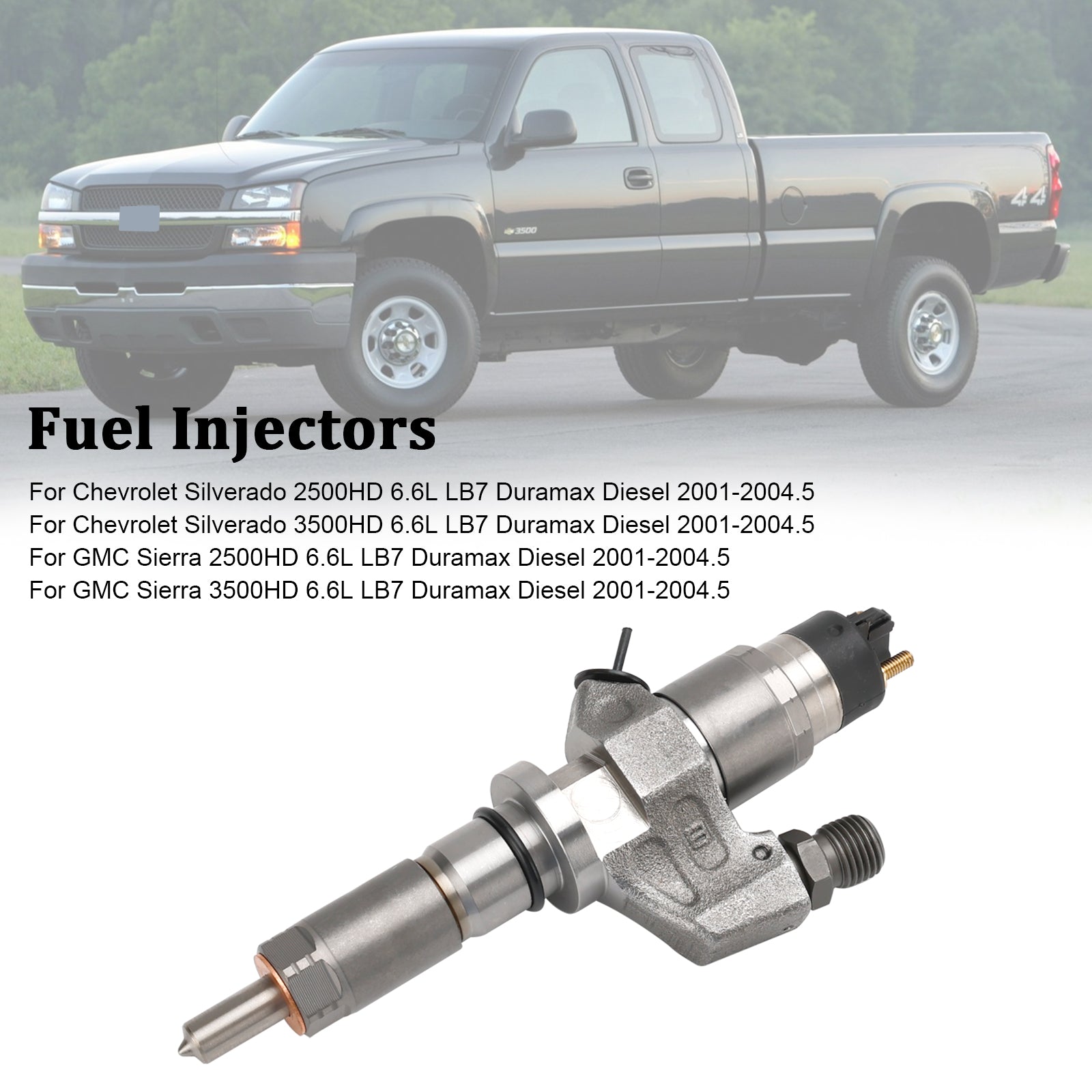 PALASER 2001-2004.5 Chevy Silverado 2500HD/3500HD 6.6L LB7 Duramax Diesel 1PCS Fuel Injector 0445120008 0986435502 97208074 - Image 6