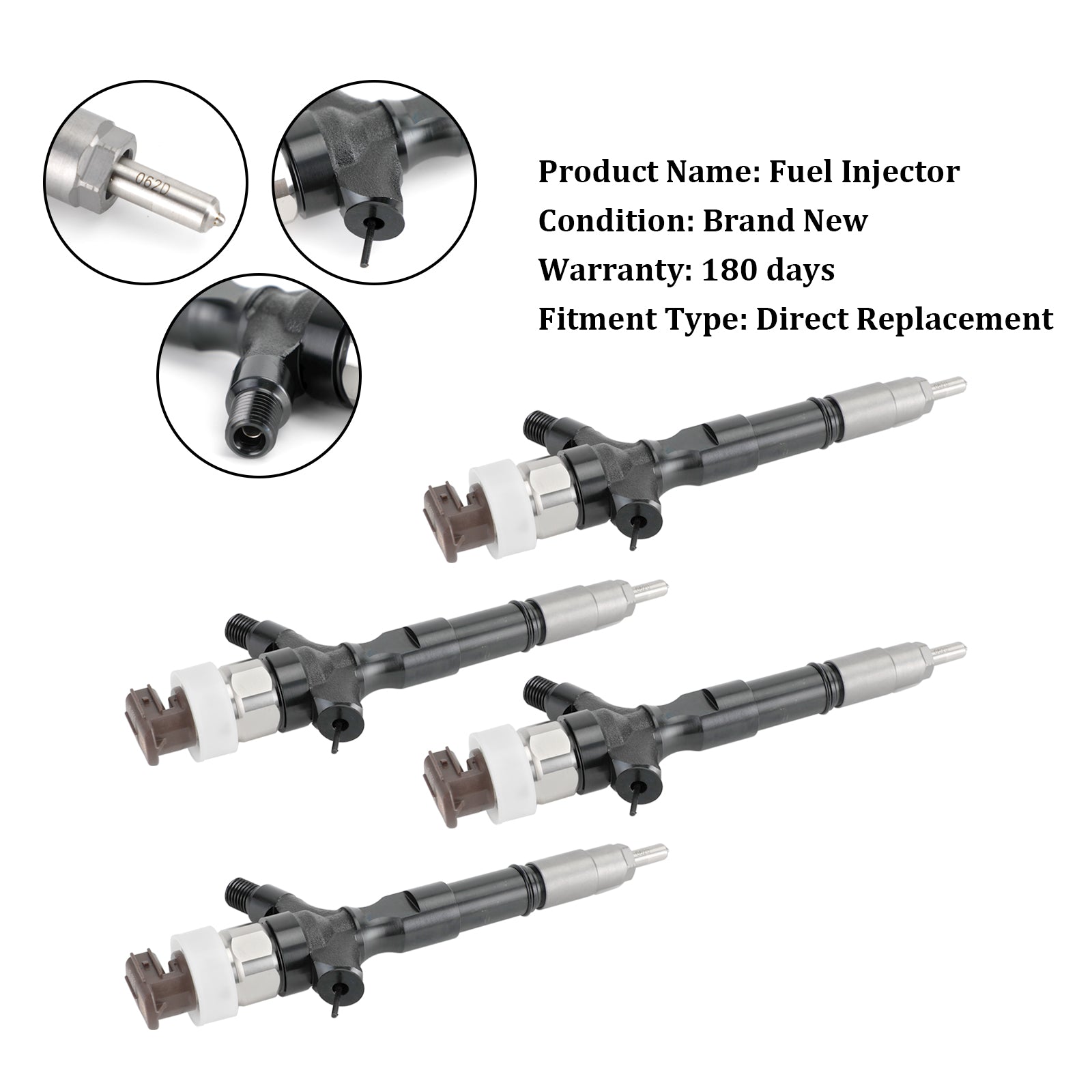 PALASER 2006 Toyota Rav 4PCS 2.2D-4D 4WD 4PCS Fuel Injectors 095000-6041 095000-6042 - Image 11