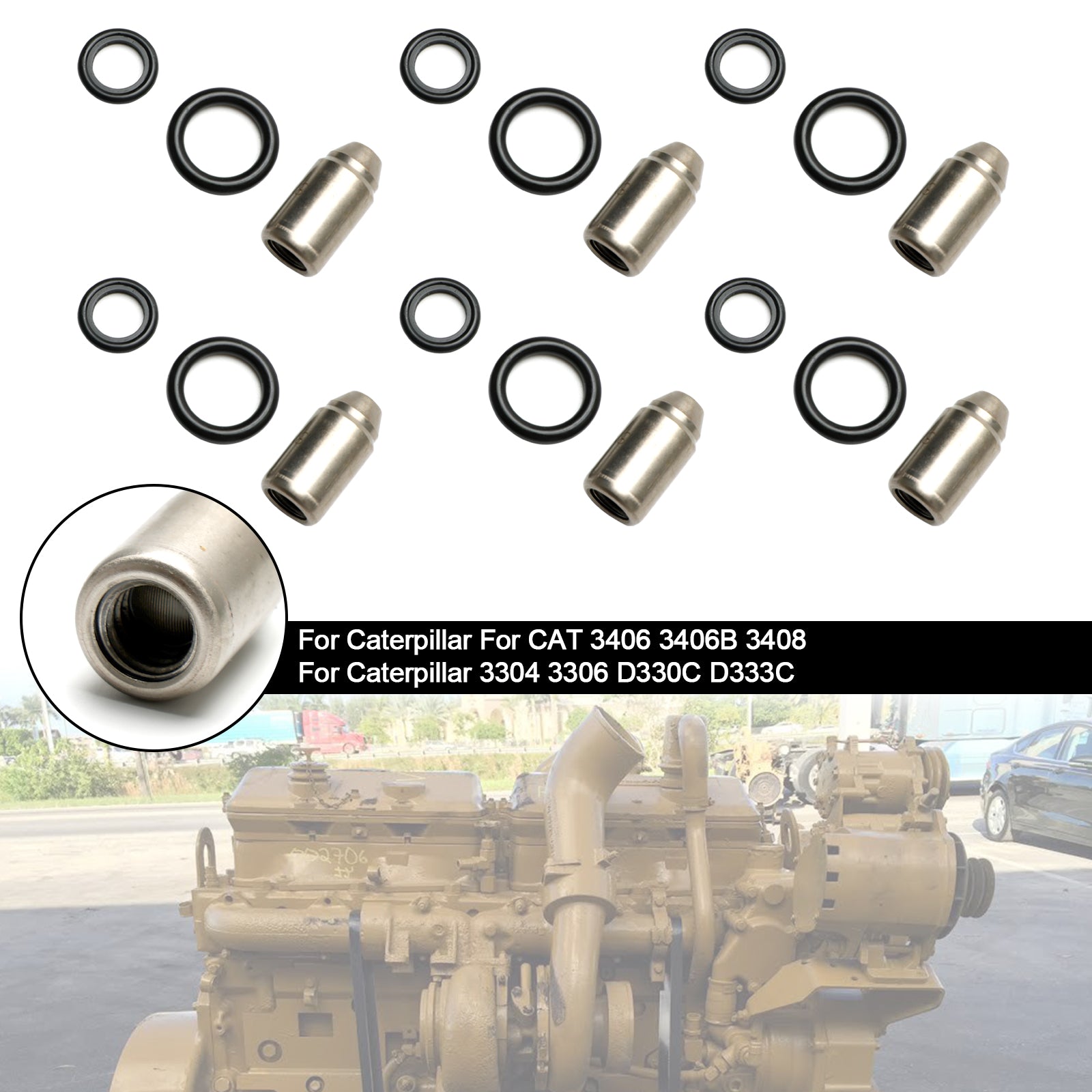 PALASER Caterpillar 3304 3306 D330C D333C 6PCS Injectors Nozzle Service Group 8N8796 7S-9891 7S-8722 8N-4694 - Image 7