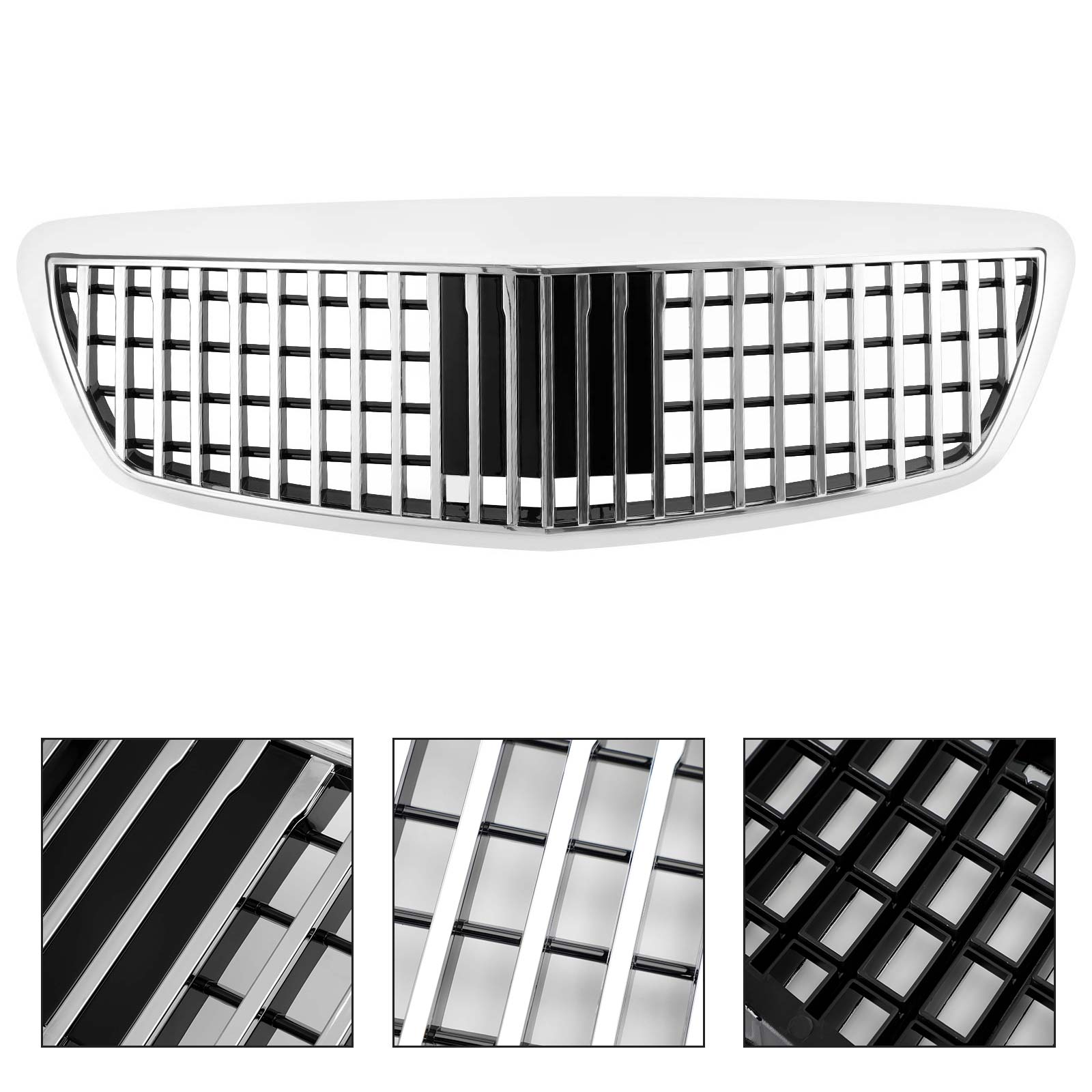 PALASER 2007-2009 Benz S-class W221 S550 S63 S450 Maybach Style MB2055869 Grille Grill Chrome - Image 7
