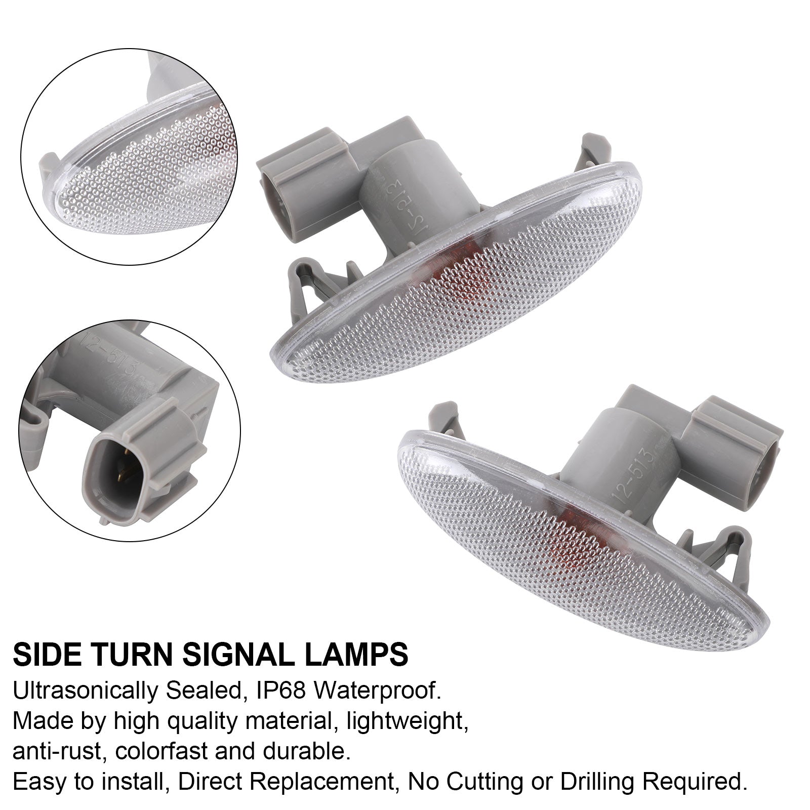 PALASER Toyota Corolla Camry Yaris Side Turn Signal Lamp Fender Light 81730-02090 - Image 2