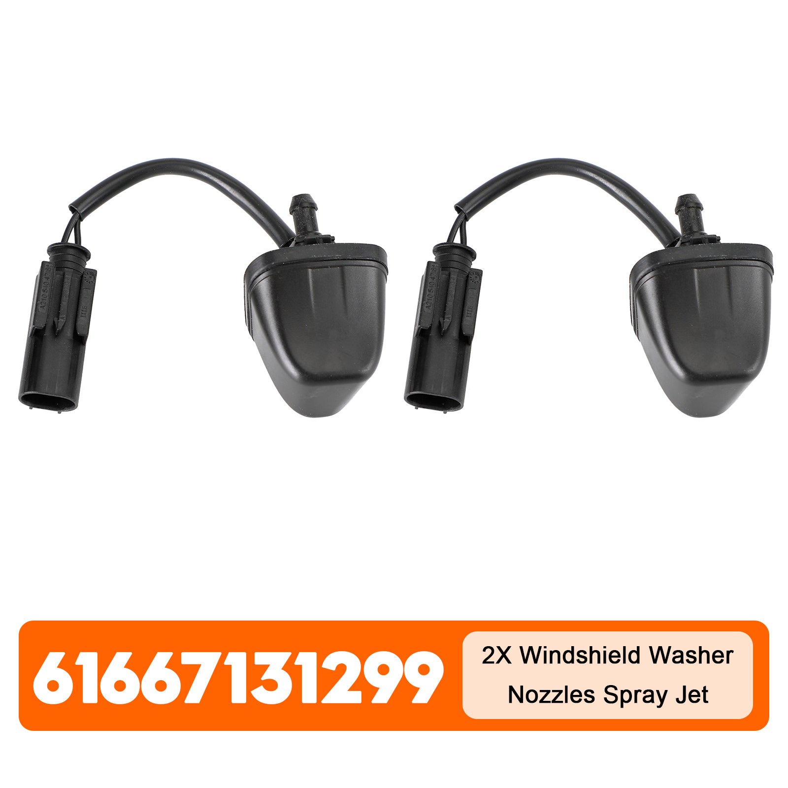 PALASER 2X Windshield Wiper Nozzle Spray Jet Heated For BMW E90 E91 E92 61667131299