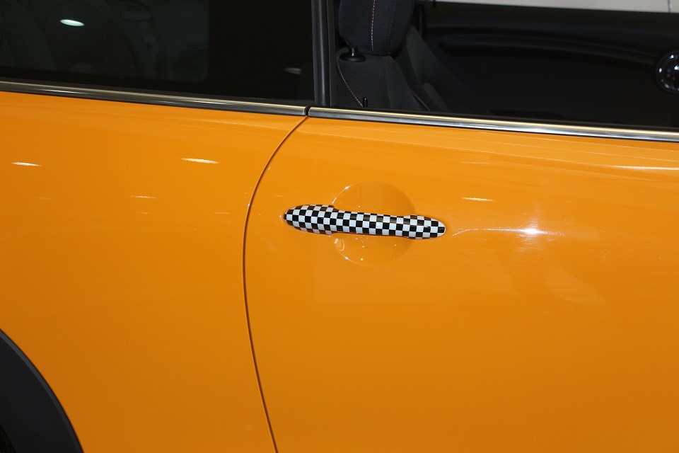 PALASER Mini Cooper R50 R52 R53 R55 R56 Checkered Pattern Design Door Handle Cover - Image 4