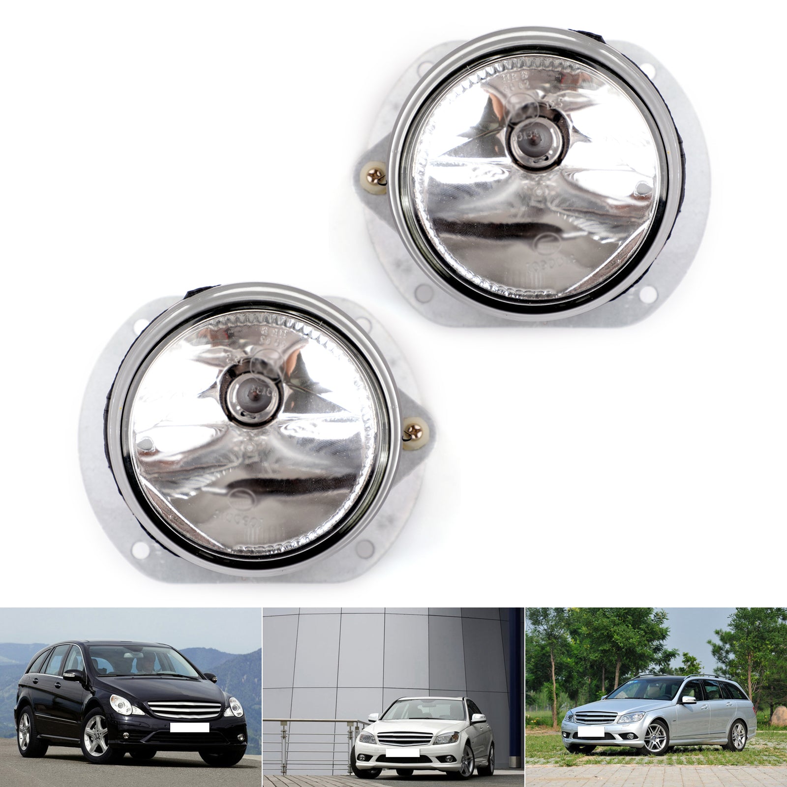 PALASER 2 PCS Bumper Fog Front Light Lamp W/bulb For 2008-2010 Benz C300 C63 Amg C350 - Image 2