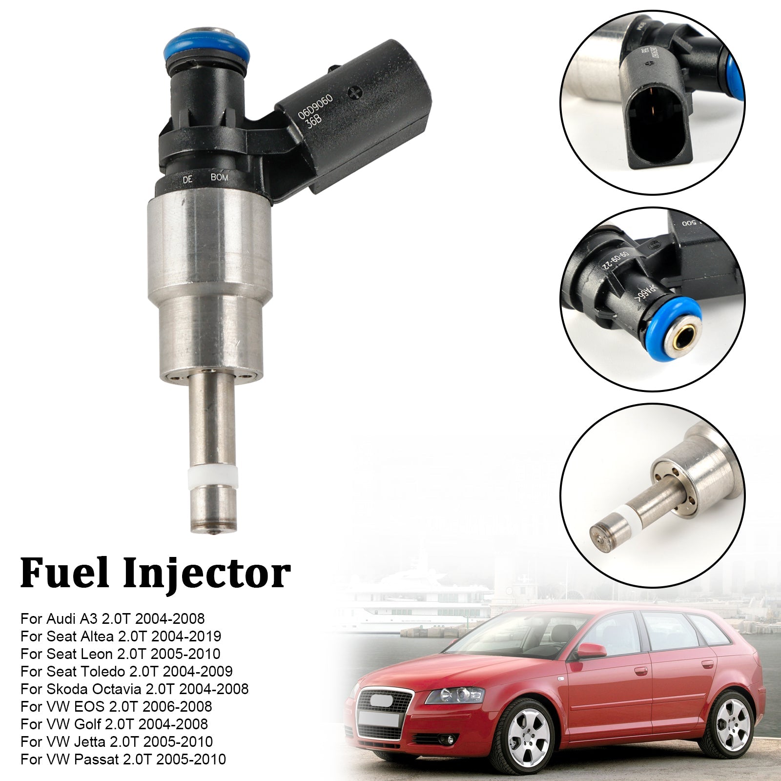 PALASER 2004-2008 Audi A3 2.0T Fuel Injector 0261500011 06F906036D - Image 6