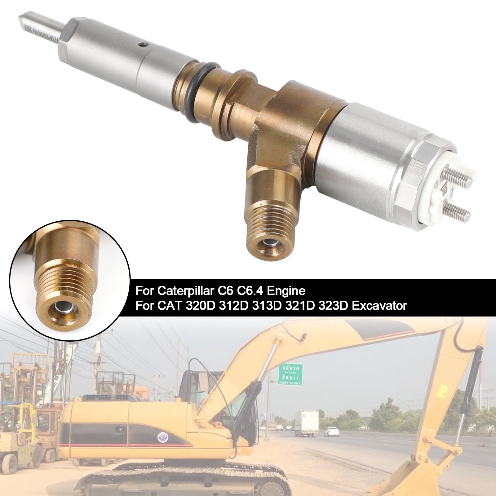 PALASER Caterpillar C6 C6.4 Fit Cat 320D Excavator 1PCS Fuel Injector 3264700 10R-7675 - Image 8