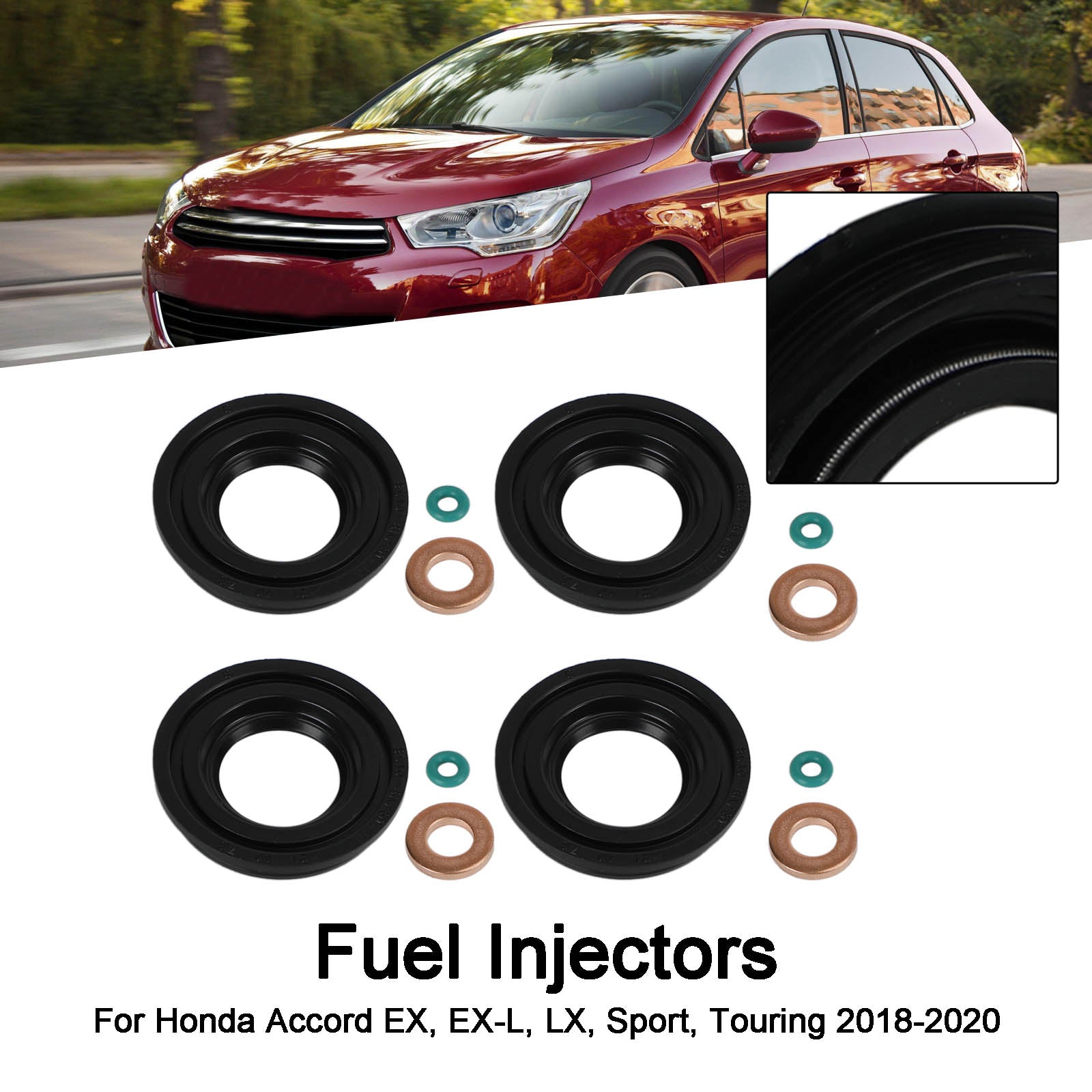 PALASER 2006-2014 Ford Transit Tourneo 2.2 Tdci 4PCS Injector Seals 1372494 1378433 LR010137 - Image 9