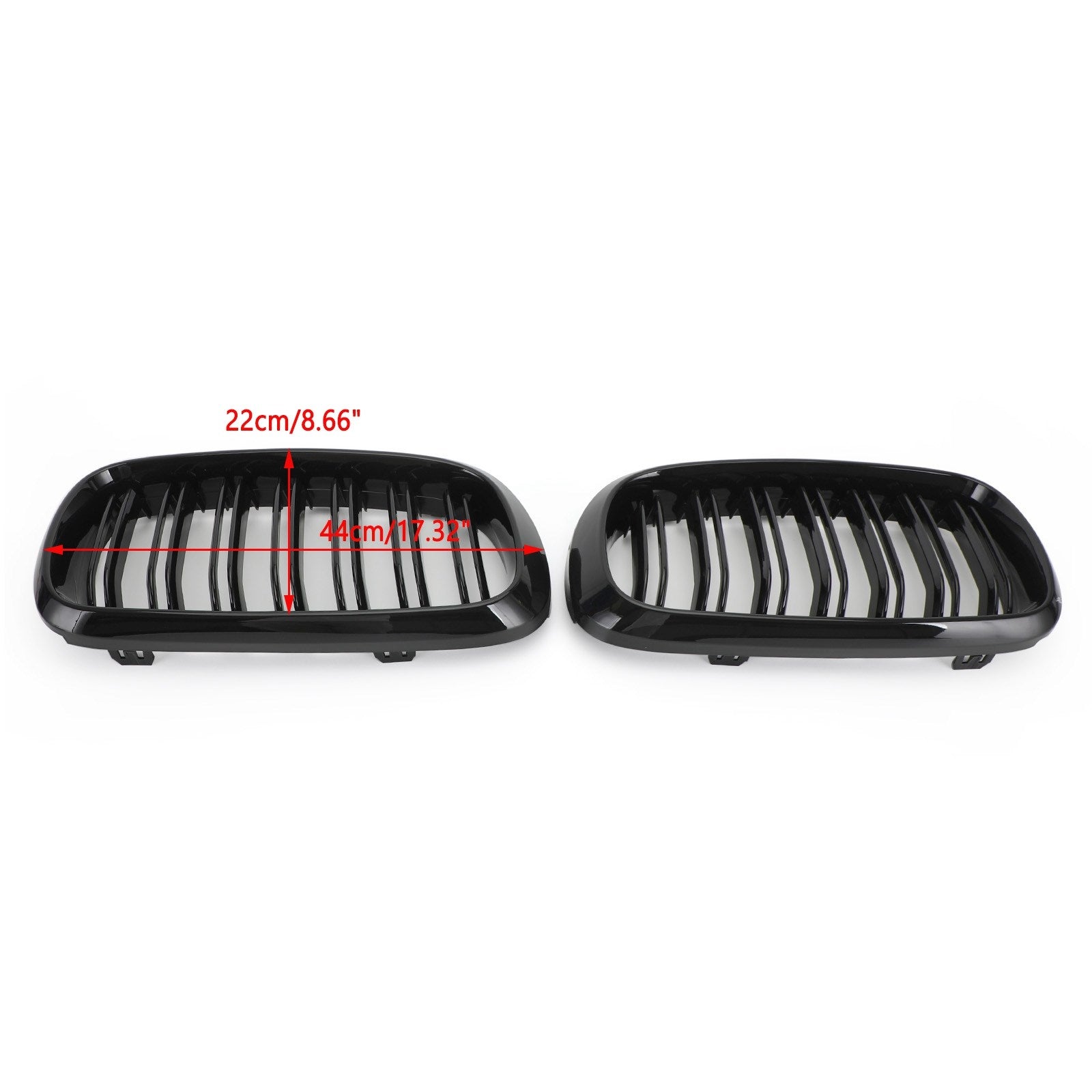 PALASER Gloss Black Dual Front Kidney Grille Fit BMW X5M F85 X6M F86 X5 F15 X6 F16 13-18 - Image 3