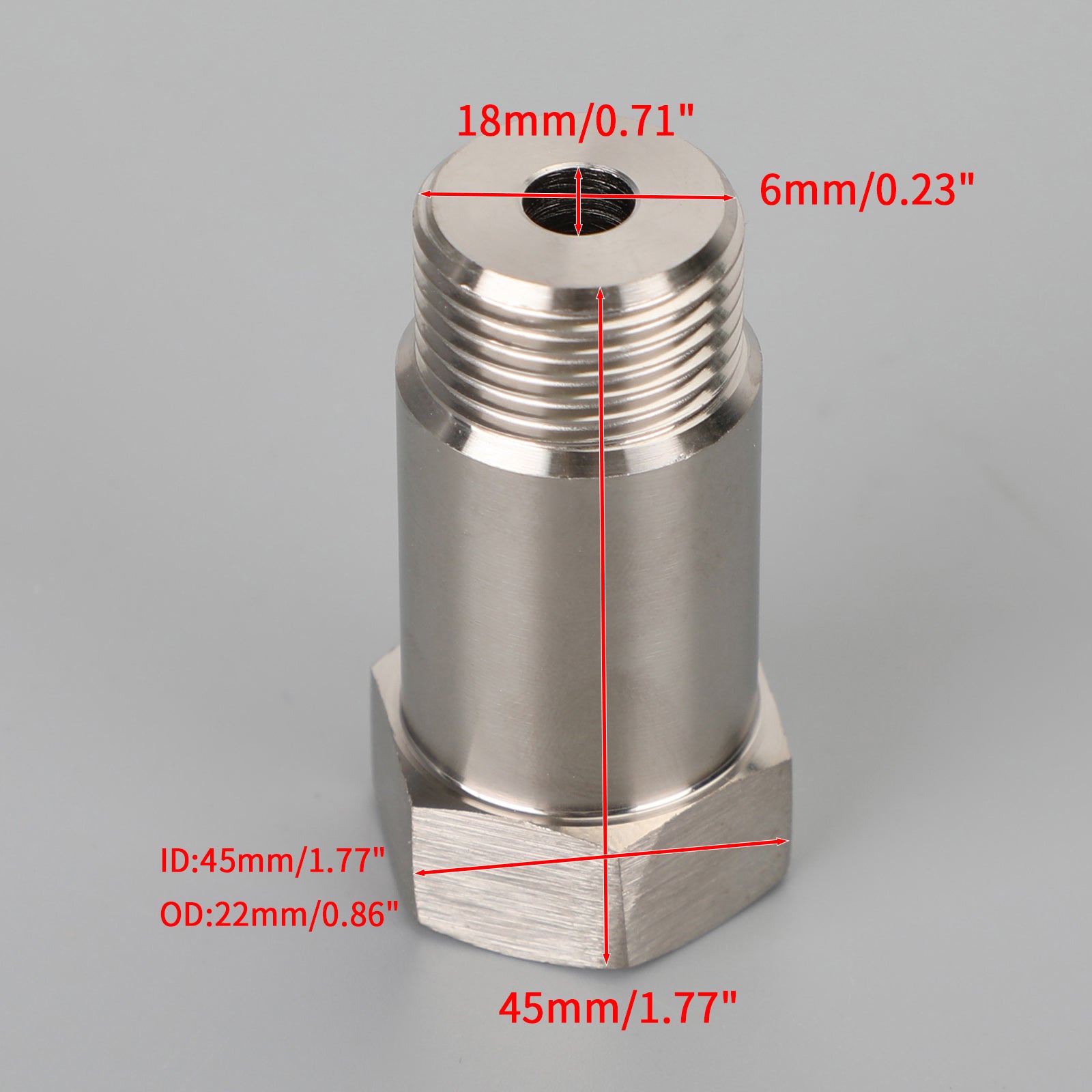 PALASER M18*1.5 Cel Check Engine Light O2 Sensor Test Pipe Extension Extender Adapter Spacer 45mm - Image 2