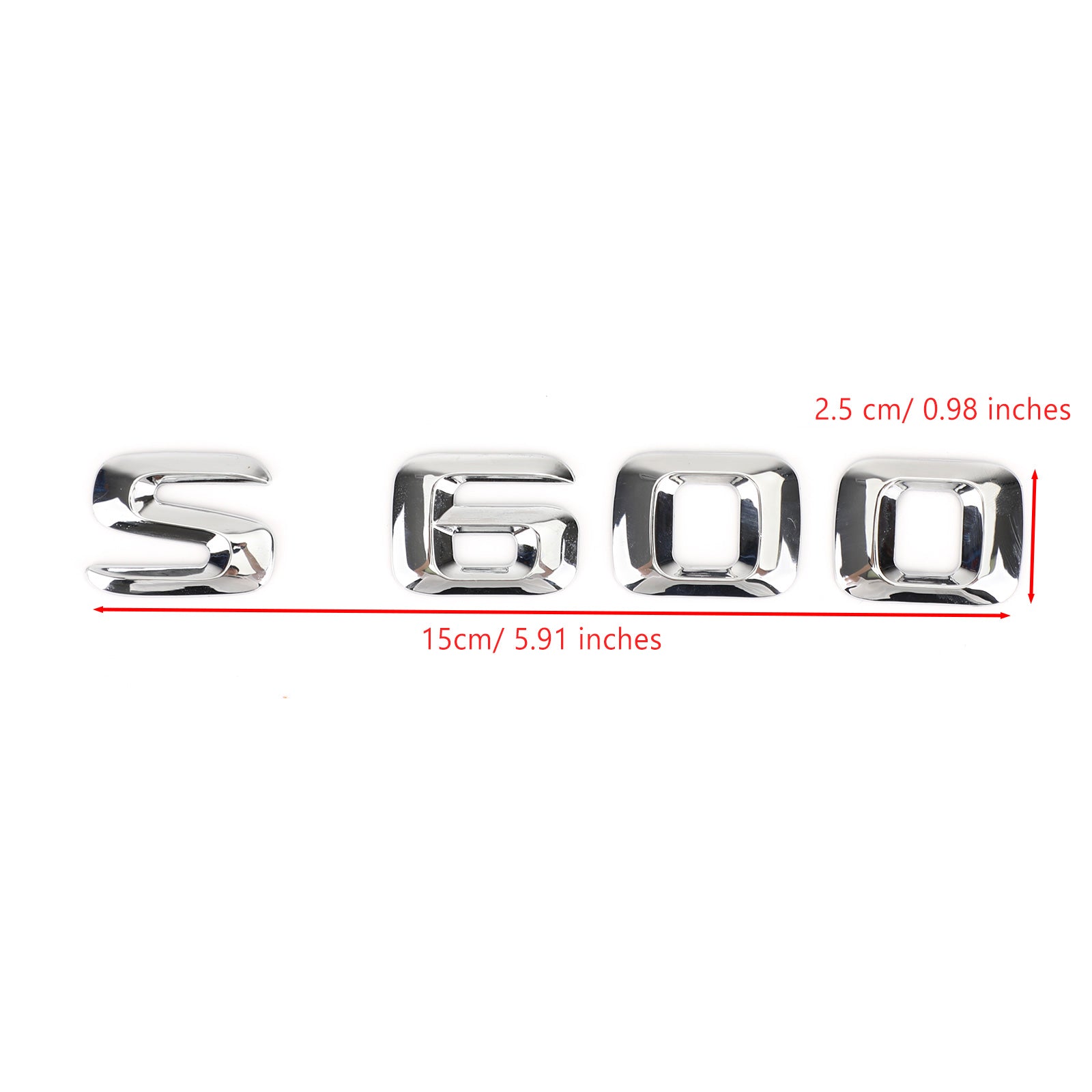 PALASER Rear Trunk Emblem Badge Nameplate Decal Letters Numbers Fit Mercedes S600 Chrome - Image 2