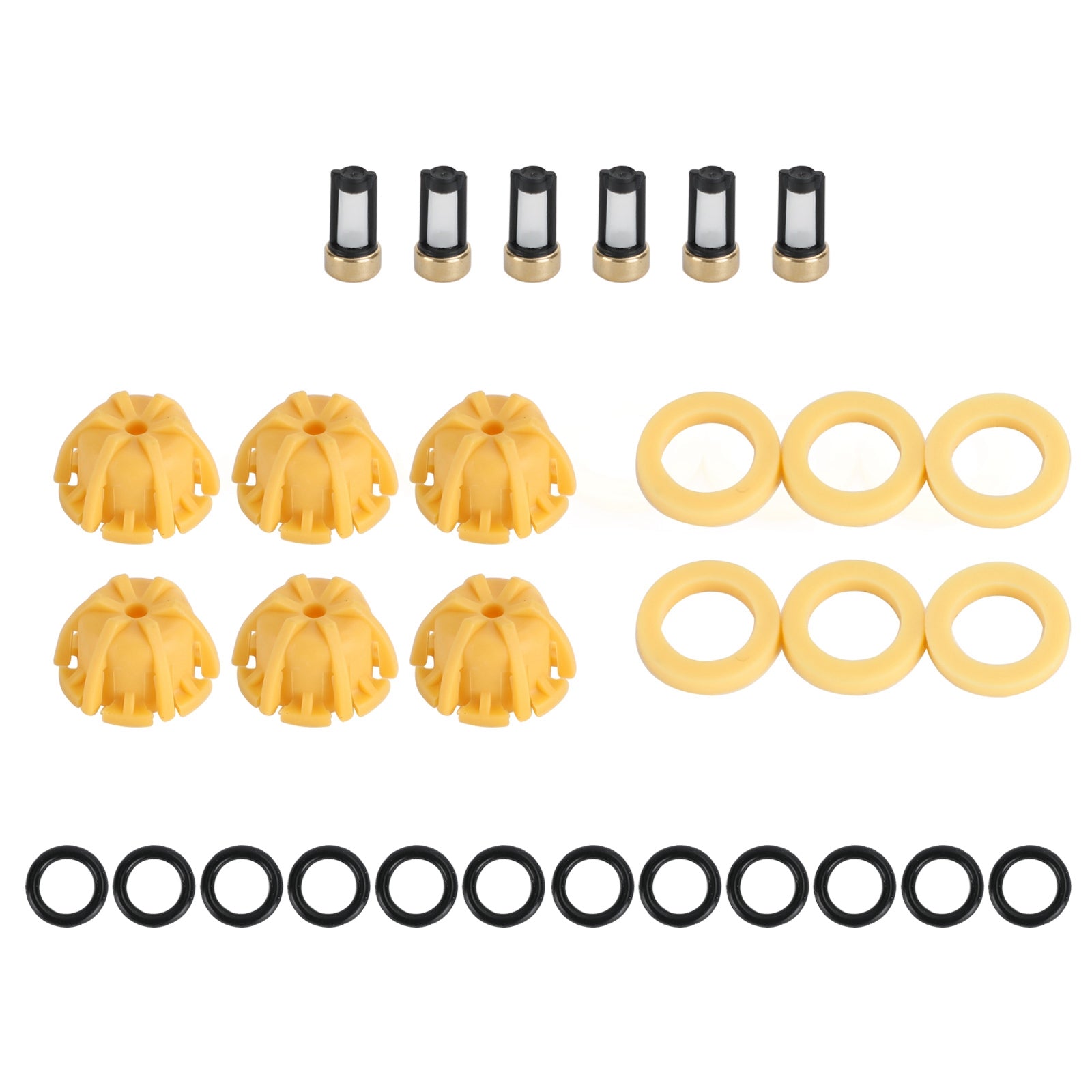 PALASER 1998-2000 BMW Z3 3.2L 6PCS Fuel Injectors Repair Seal Kit 0280150440 - Image 4