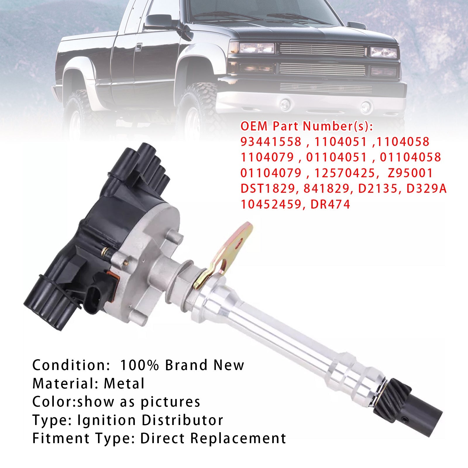 PALASER Ignition Distributor 12570425 For GMC Cadillac Chevy Pickup Suv Van Tahoe 5.0 - Image 2
