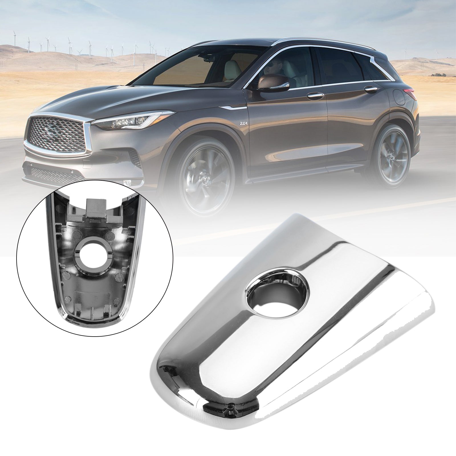 PALASER 2008-2019 Infiniti QX60 QX70 QX80 Chrome Door Handle Escutcheon 80646-1BA0A - Image 10