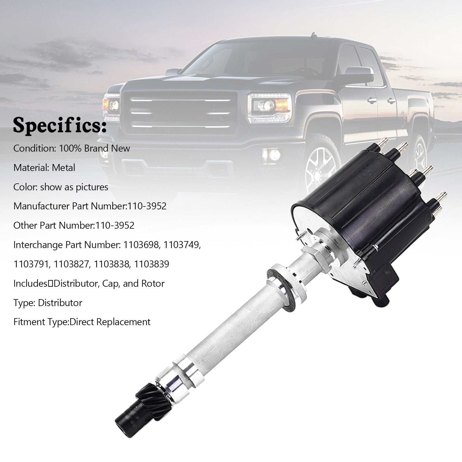 PALASER Ignition Distributor 1103952 For GMC C/k Pickup Truck Van Camaro 5.0L 5.7L 7.4L - Image 4
