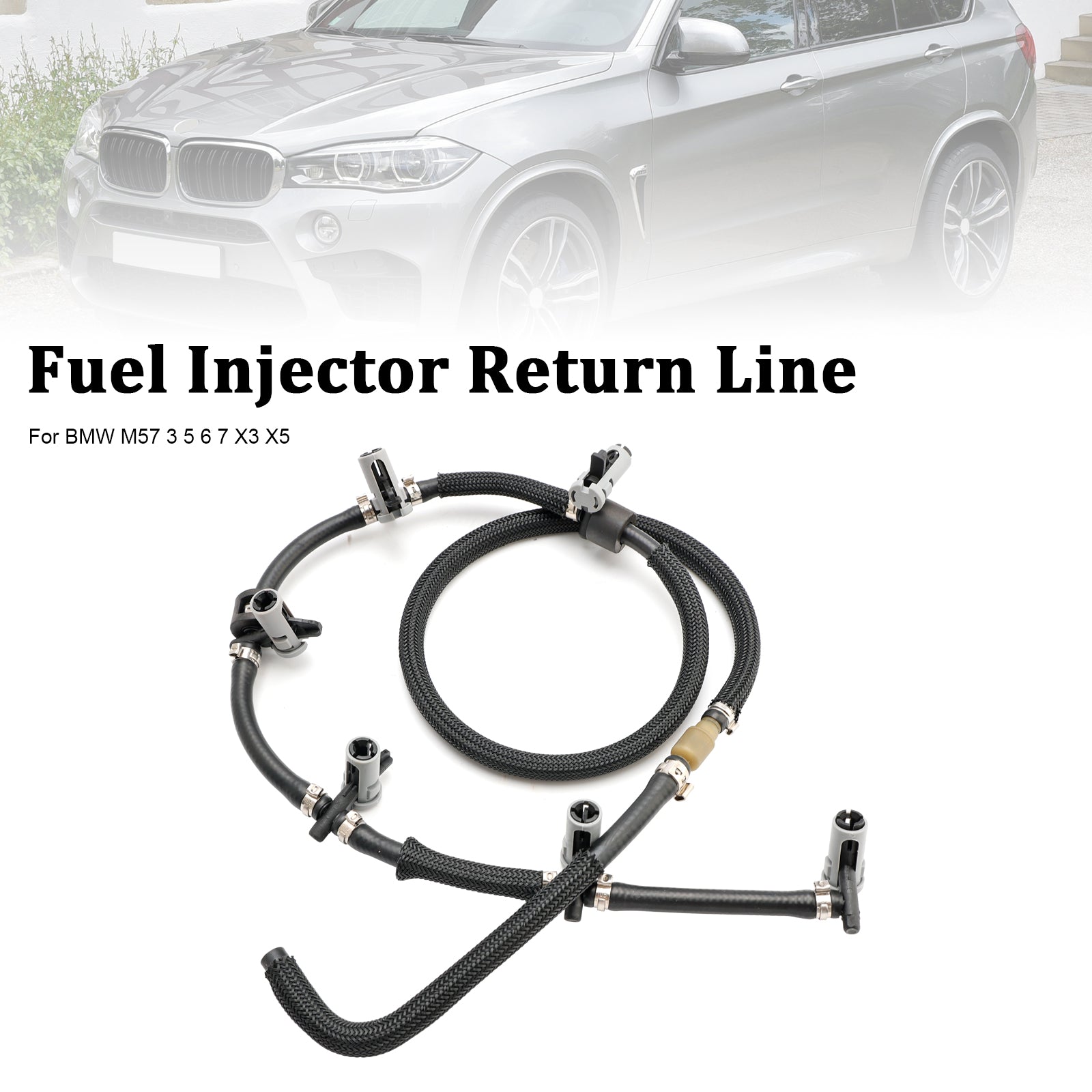 PALASER BMW 3 5 6 7 X3 X5 X6 Fuel Return Line Hose Pipe Injector Hose Leak Line 13537792870 - Image 5