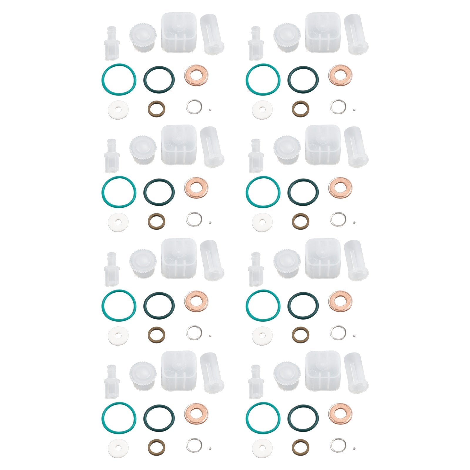 PALASER 2004.5-2005 GMC Sierra 2500/3500 6.6L V8 Lly 8PCS Fuel Injector Repair Kit 0445120027 0986435504 97303657 - Image 11