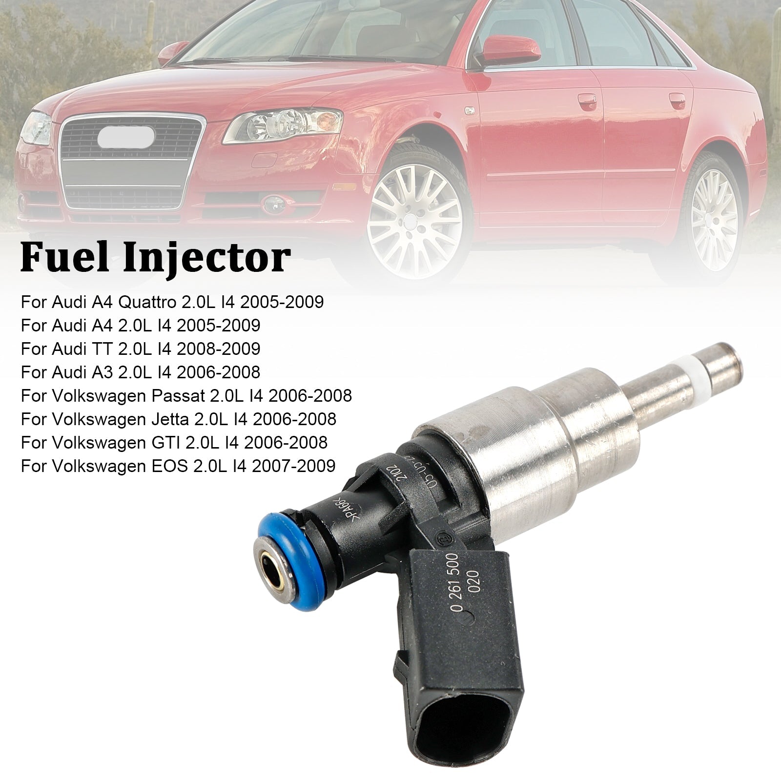PALASER 2005-2009 Audi A4 Quattro 2.0L I4 Fuel Injector 06F906036A 0261500020 - Image 3