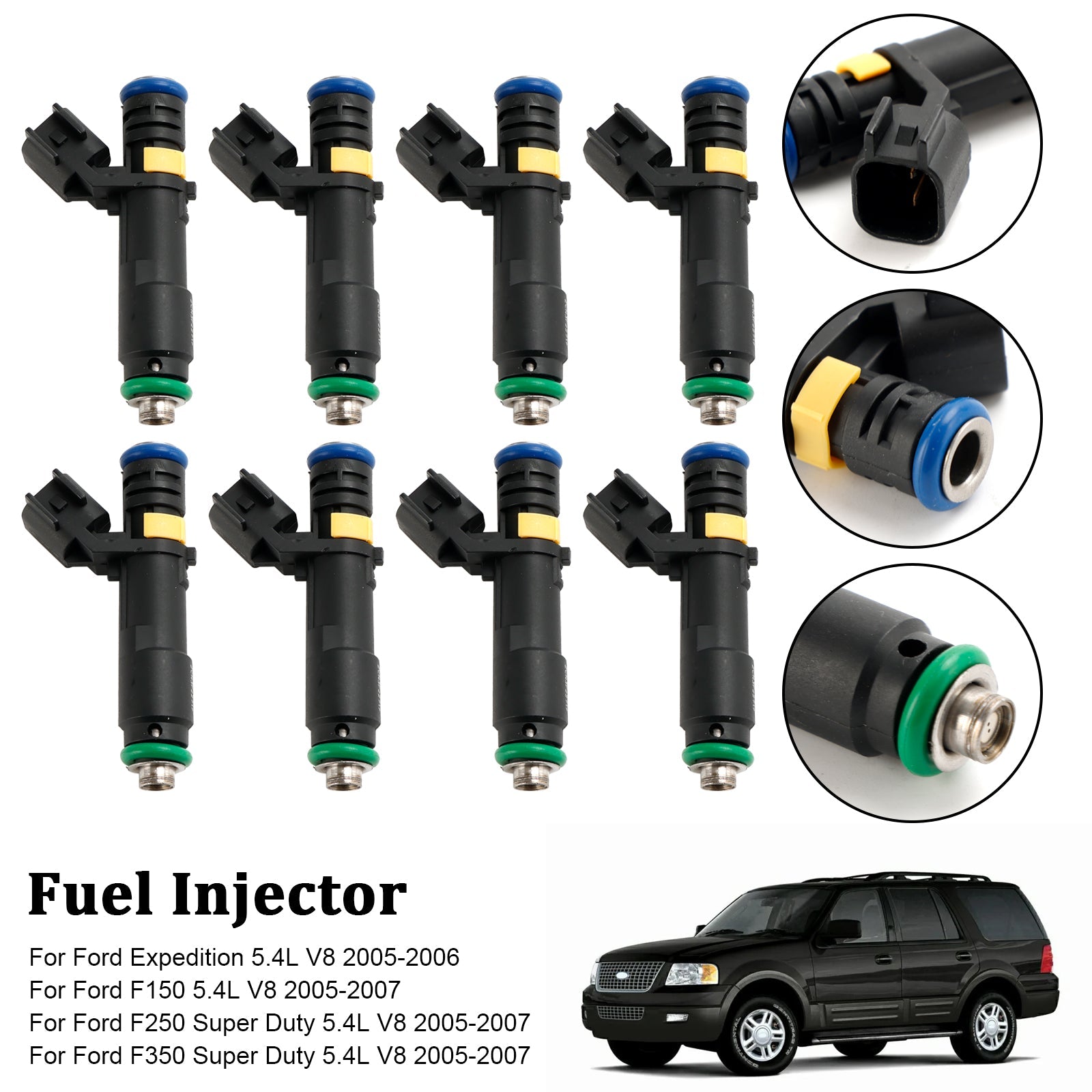 PALASER 2006-2007 Lincoln Mark Lt 5.4L V8 8Pcs Fuel Injectors FJ817 5C3Z9F593DA - Image 6