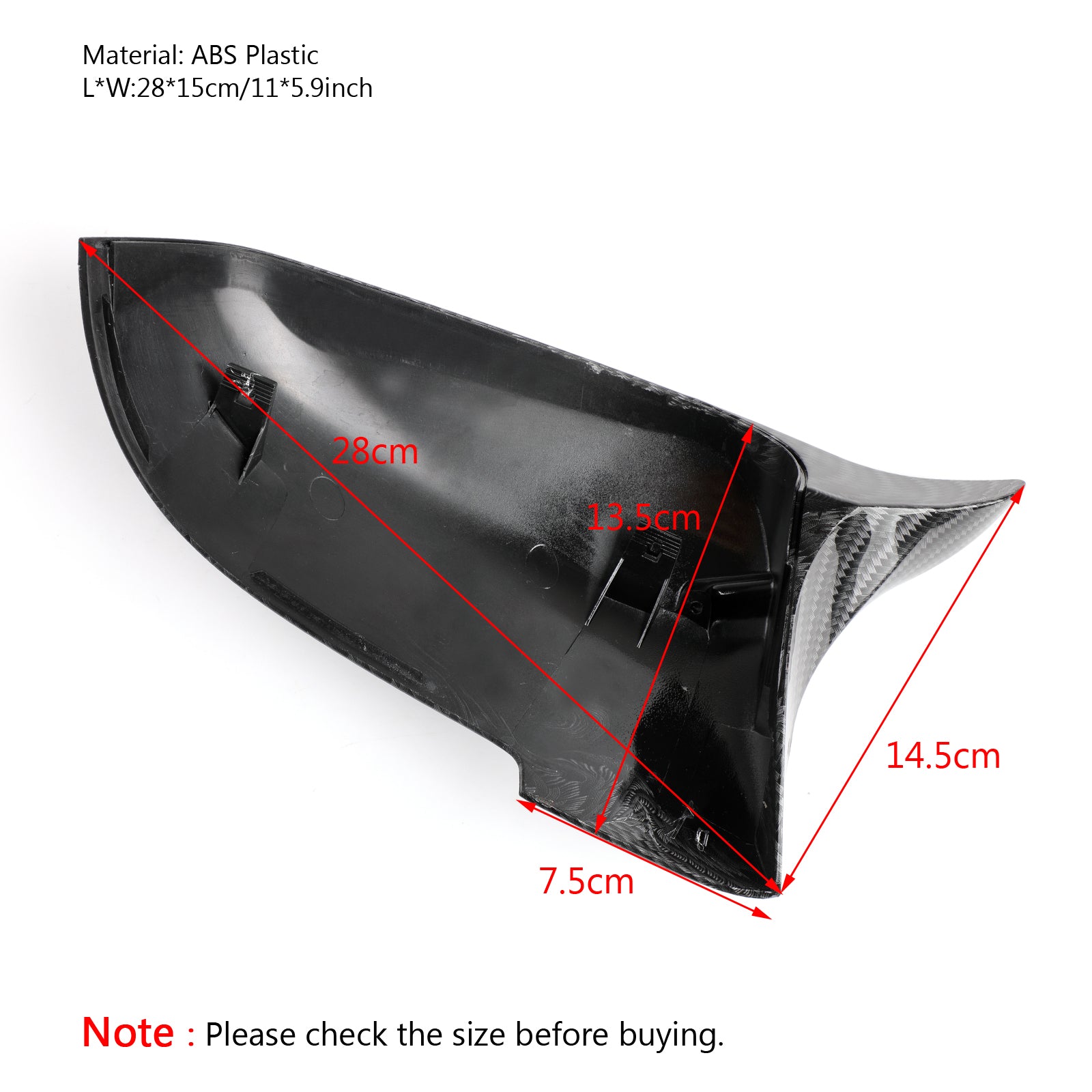 PALASER Pair Carbon Fiber Side Rear View Mirror Cover Caps For BMW F10 F18 2014-2016 - Image 7